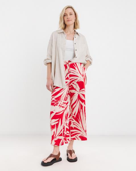 Cropped Wide Leg Culotte