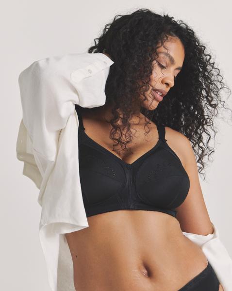 Triumph Doreen Cotton Non Wired Bra Blk