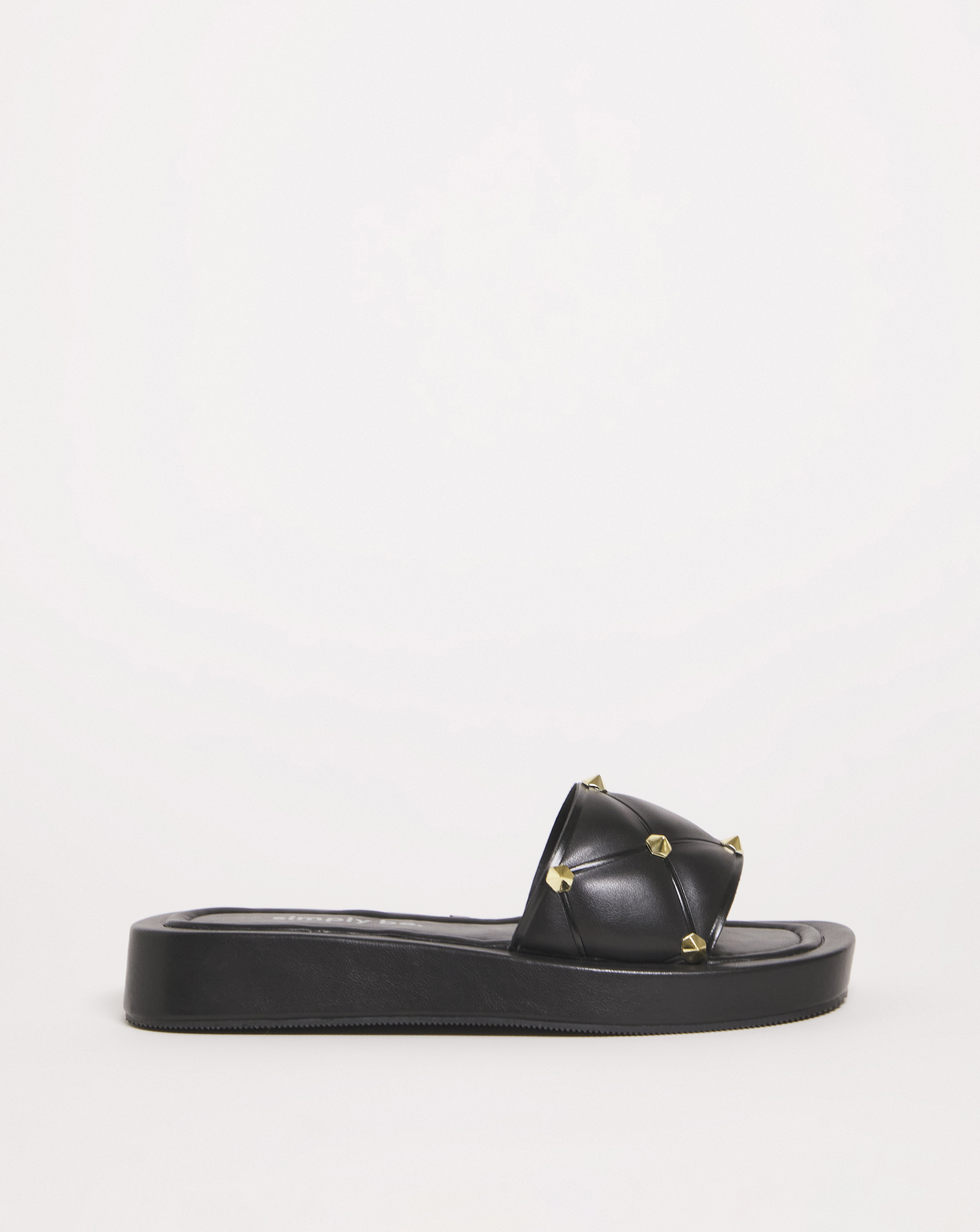 Simply Be Quilted Studded Sandals Wide
