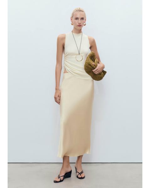 MANGO SATIN SKIRT