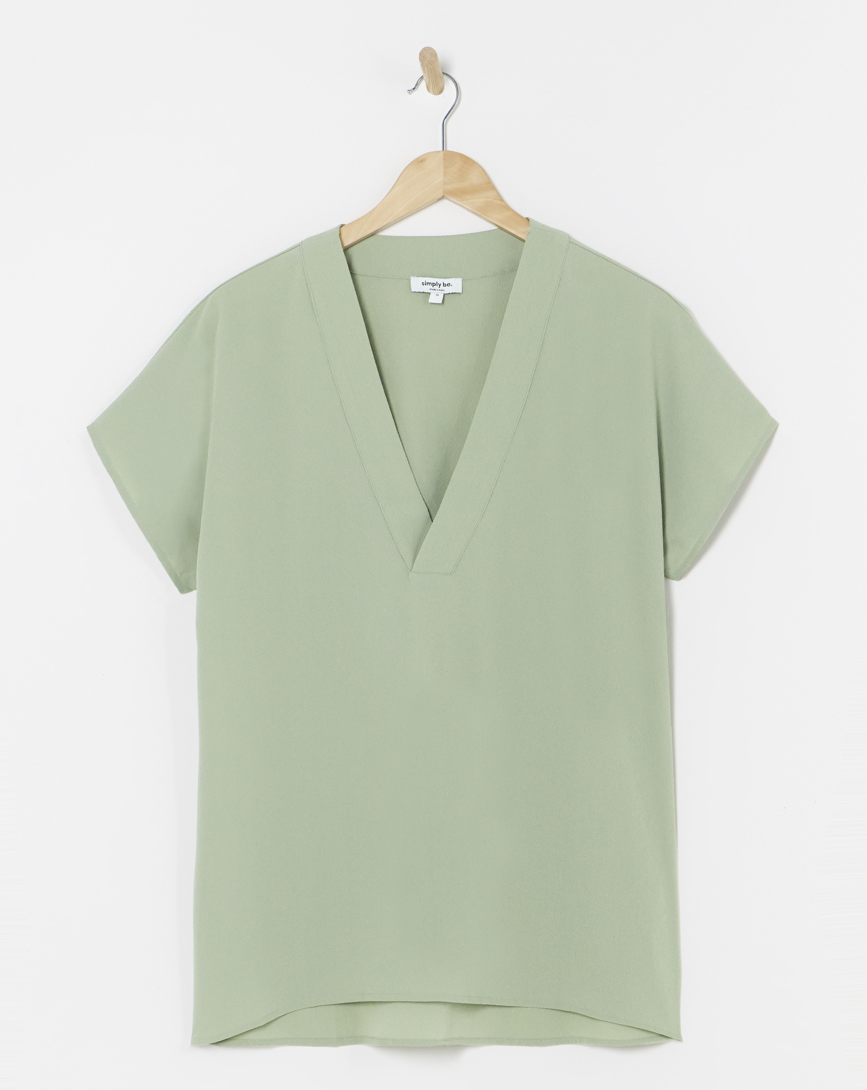 Sage V Neck Boxy Top