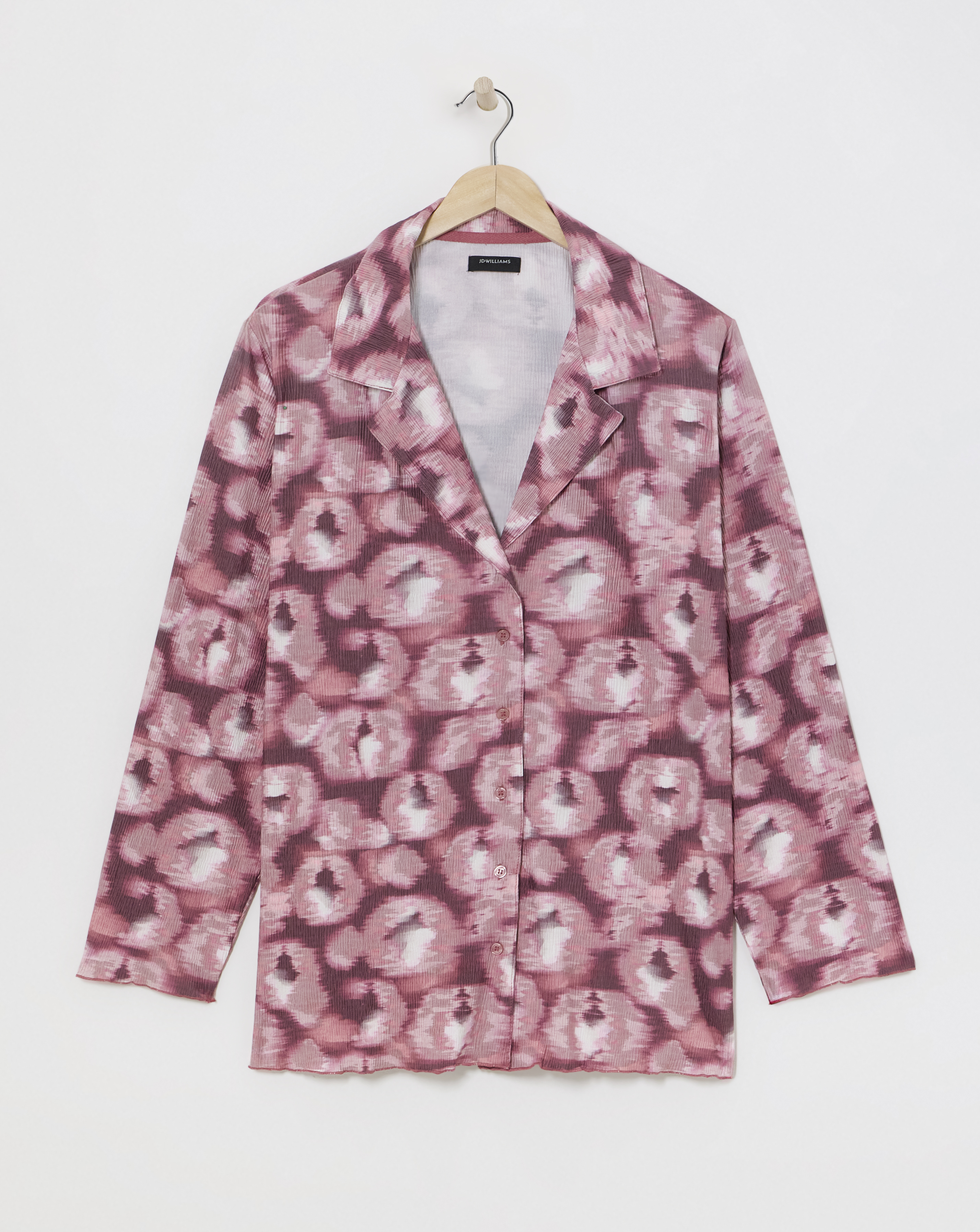 Button Through Plisse Pyjama Set