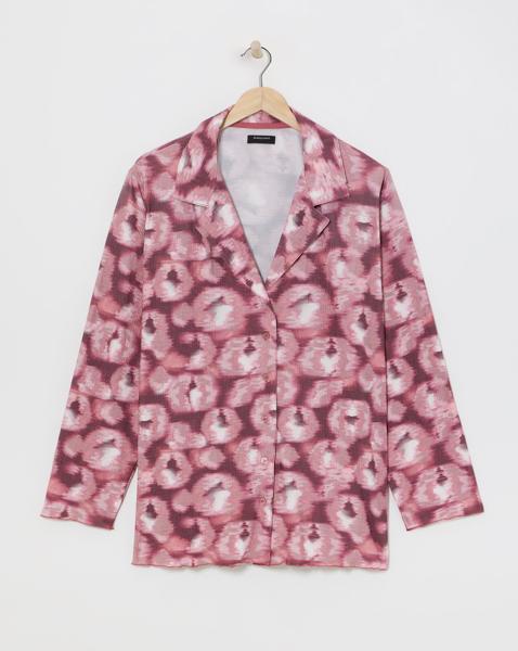 Button Through Plisse Pyjama Set