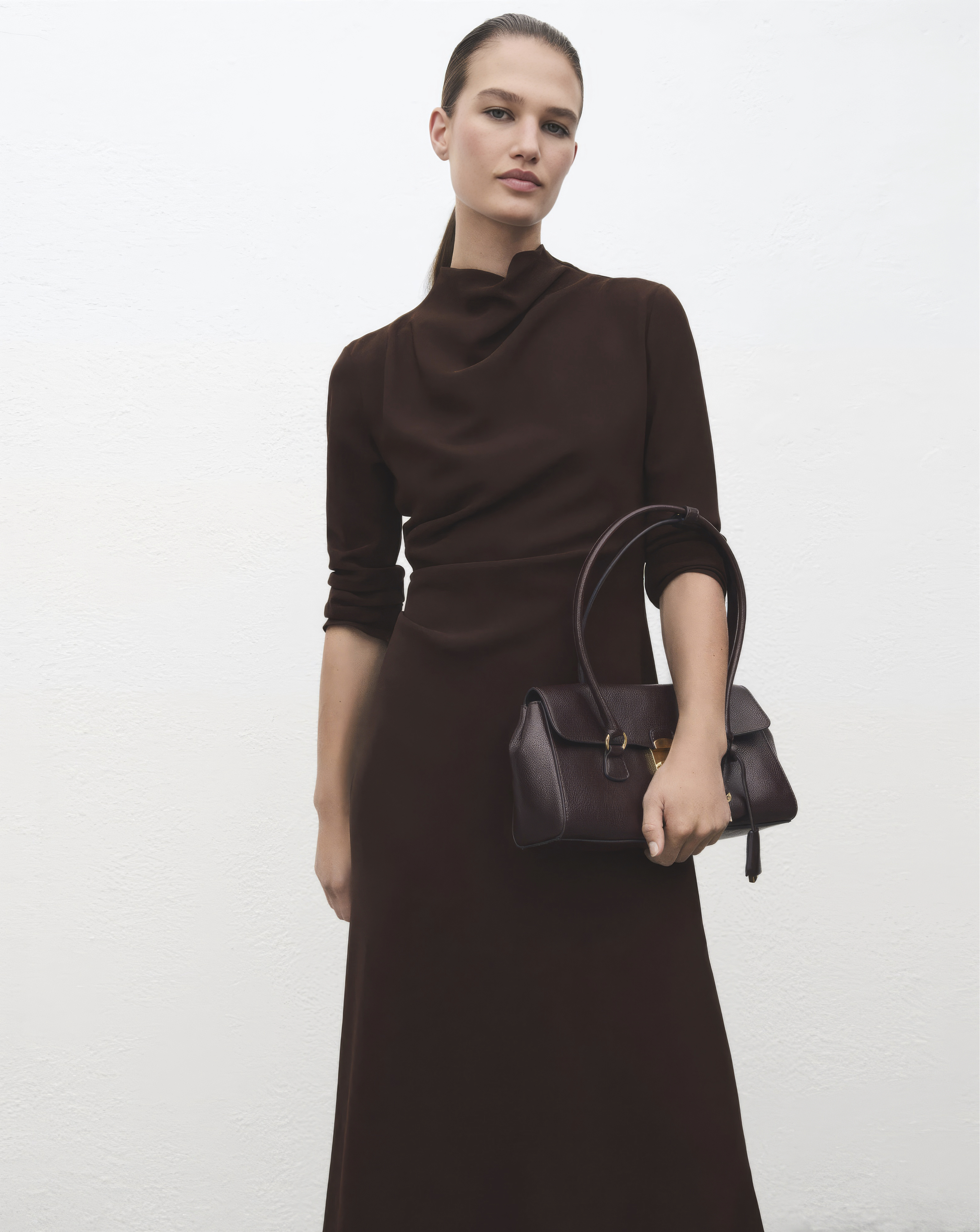 Mango Ruched Dress