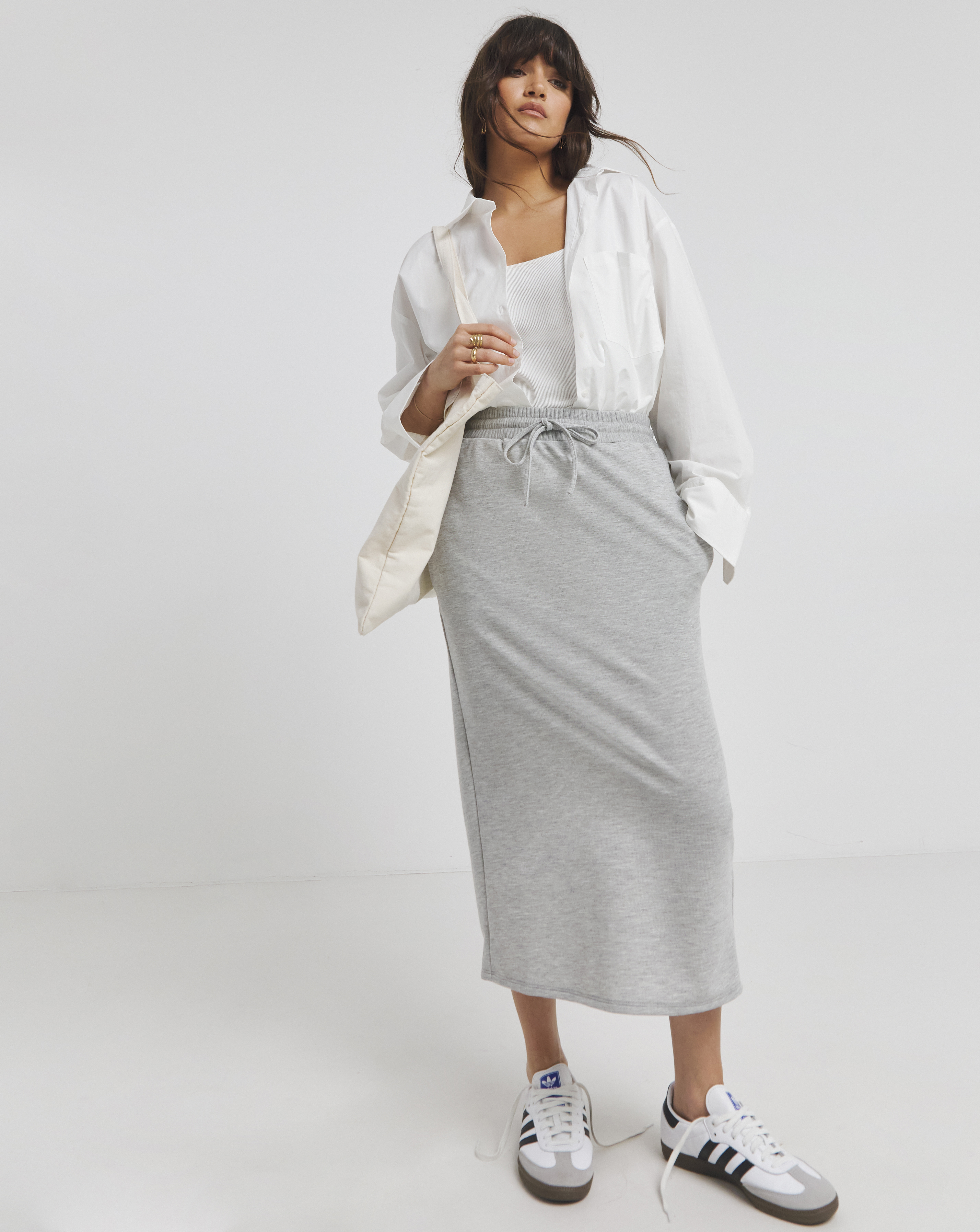 Simply Be Jersey Maxi Sweat Skirt
