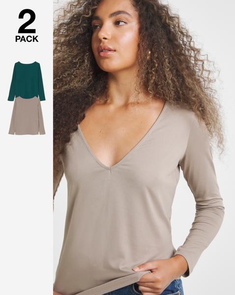 2 Pack Reversible V Back Tops