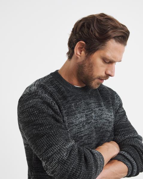 Relaxed Ombre Crew Neck Sweater