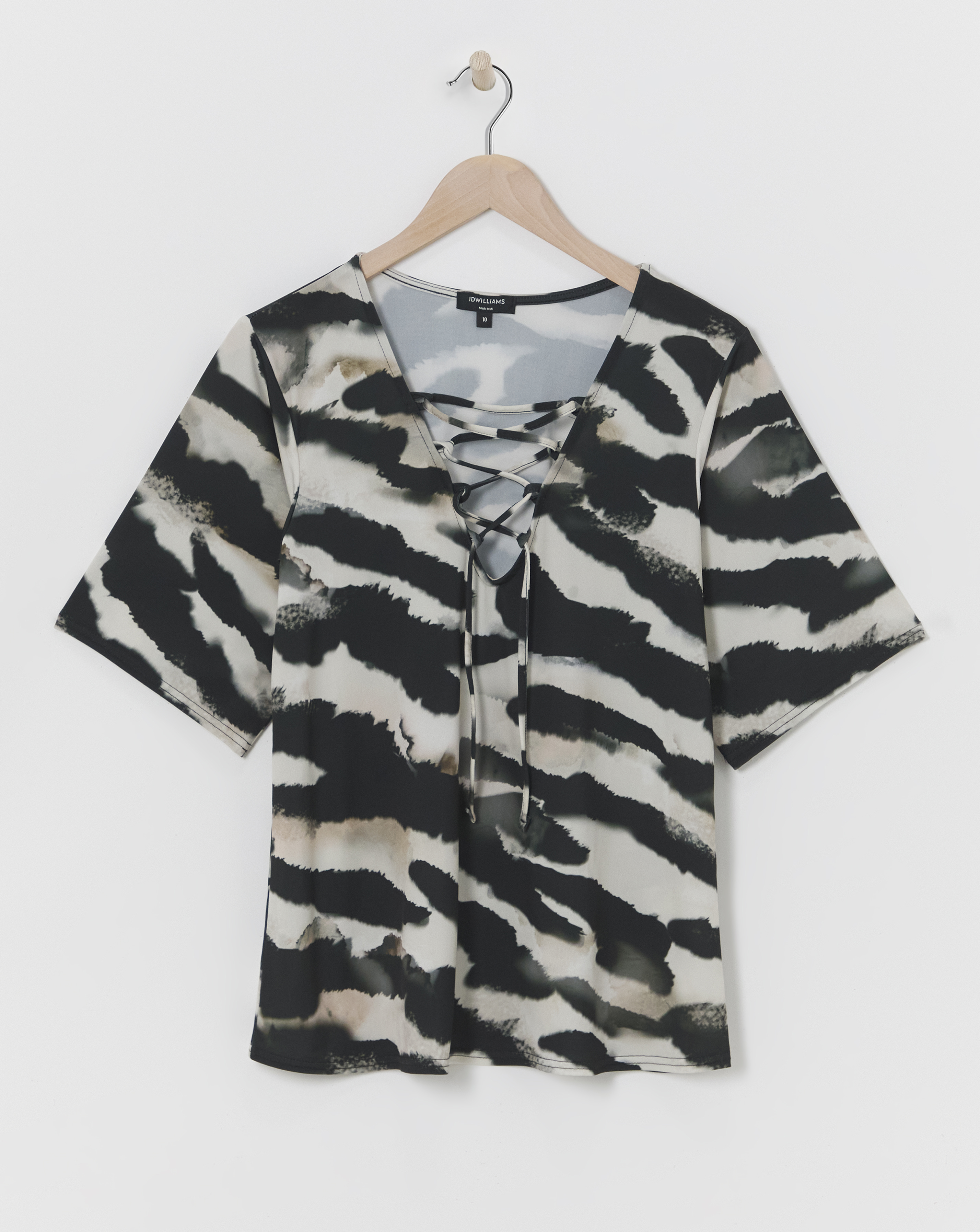Lace Up Jersey Top