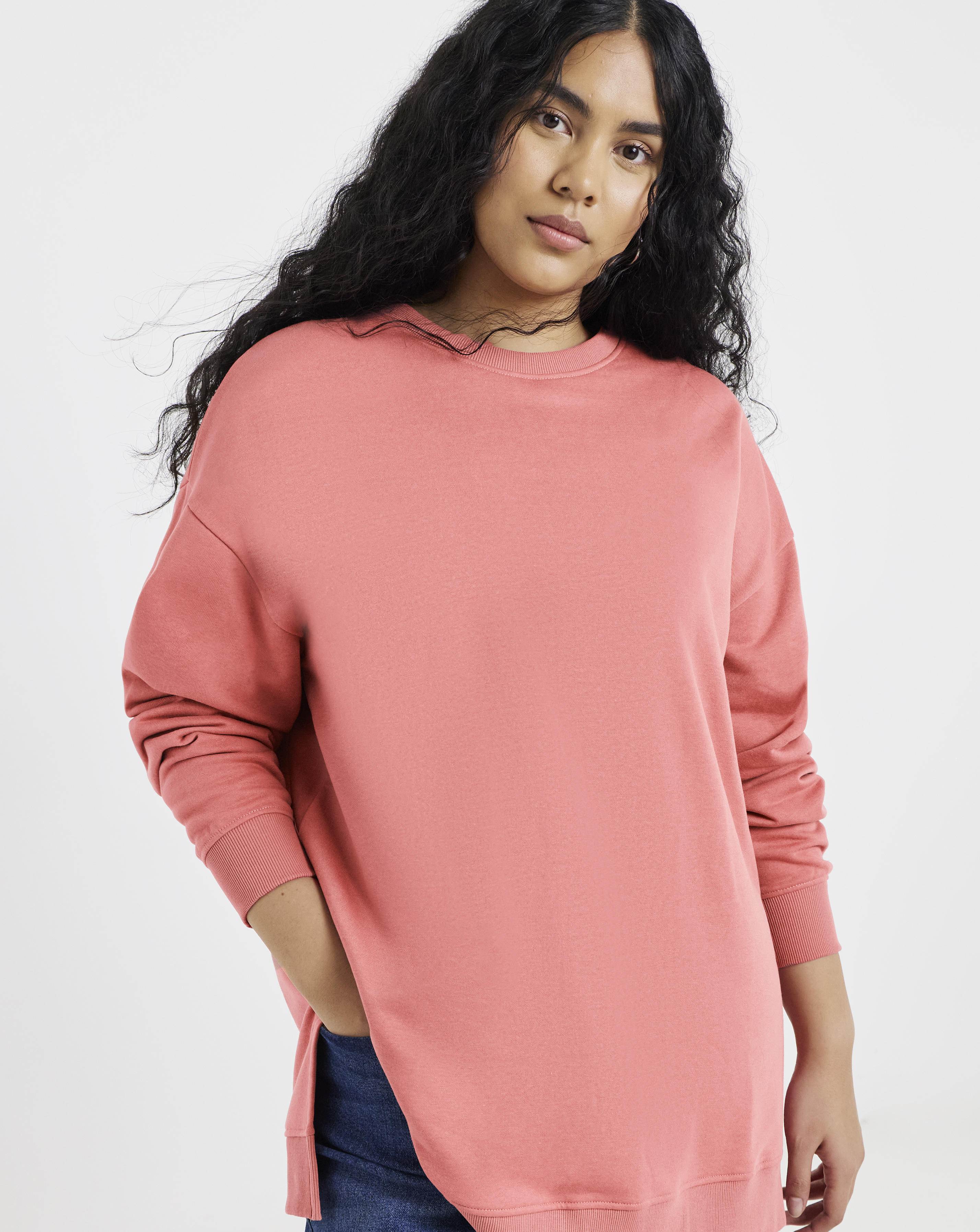 Side Split Sweatshirt Tunic