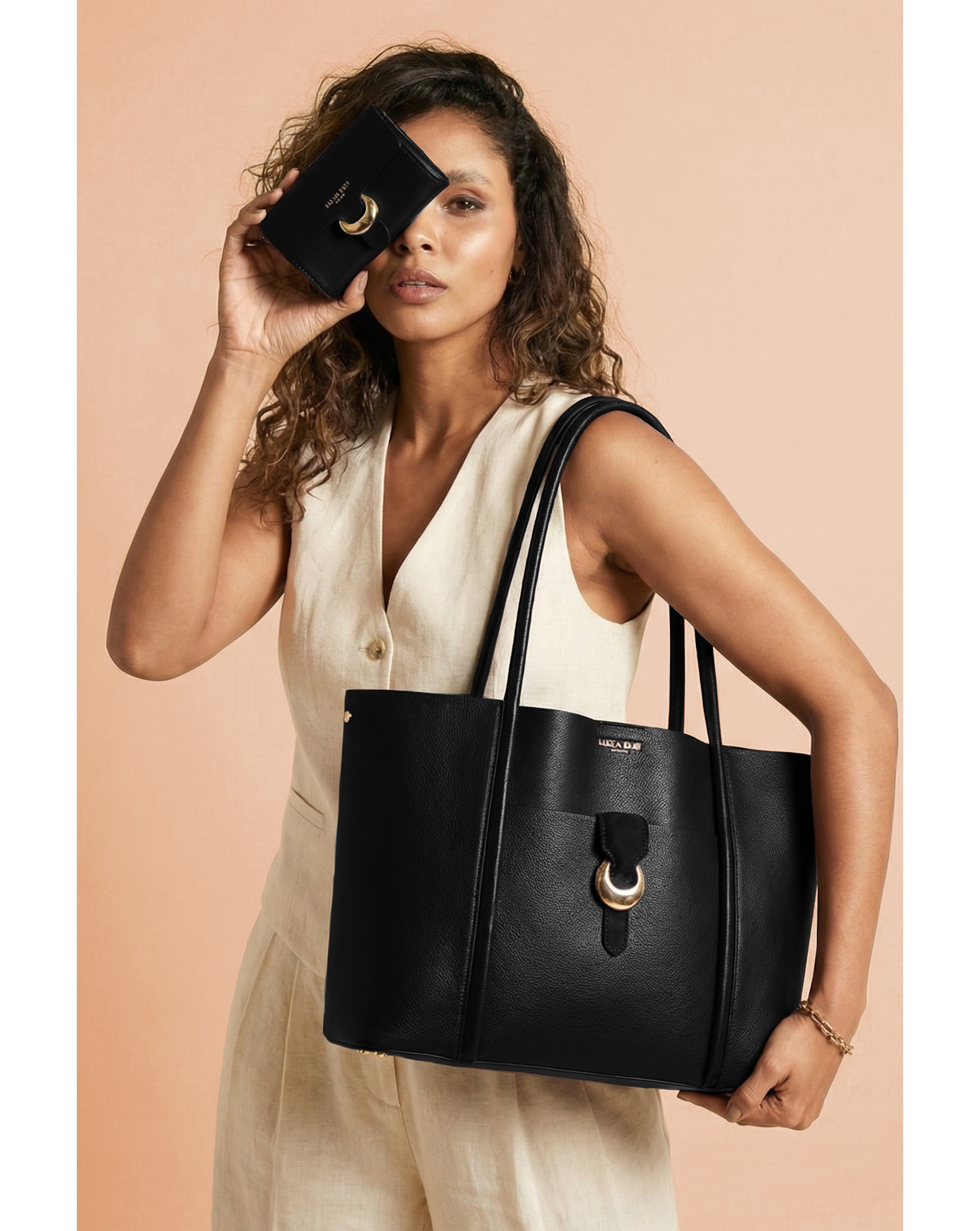 Luella Grey London Women's Black Luella Grey Lilibet Laptop Tote Size ONE SIZE