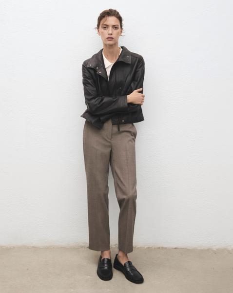 Mango Cropped Tailored Pinstripe Trouser
