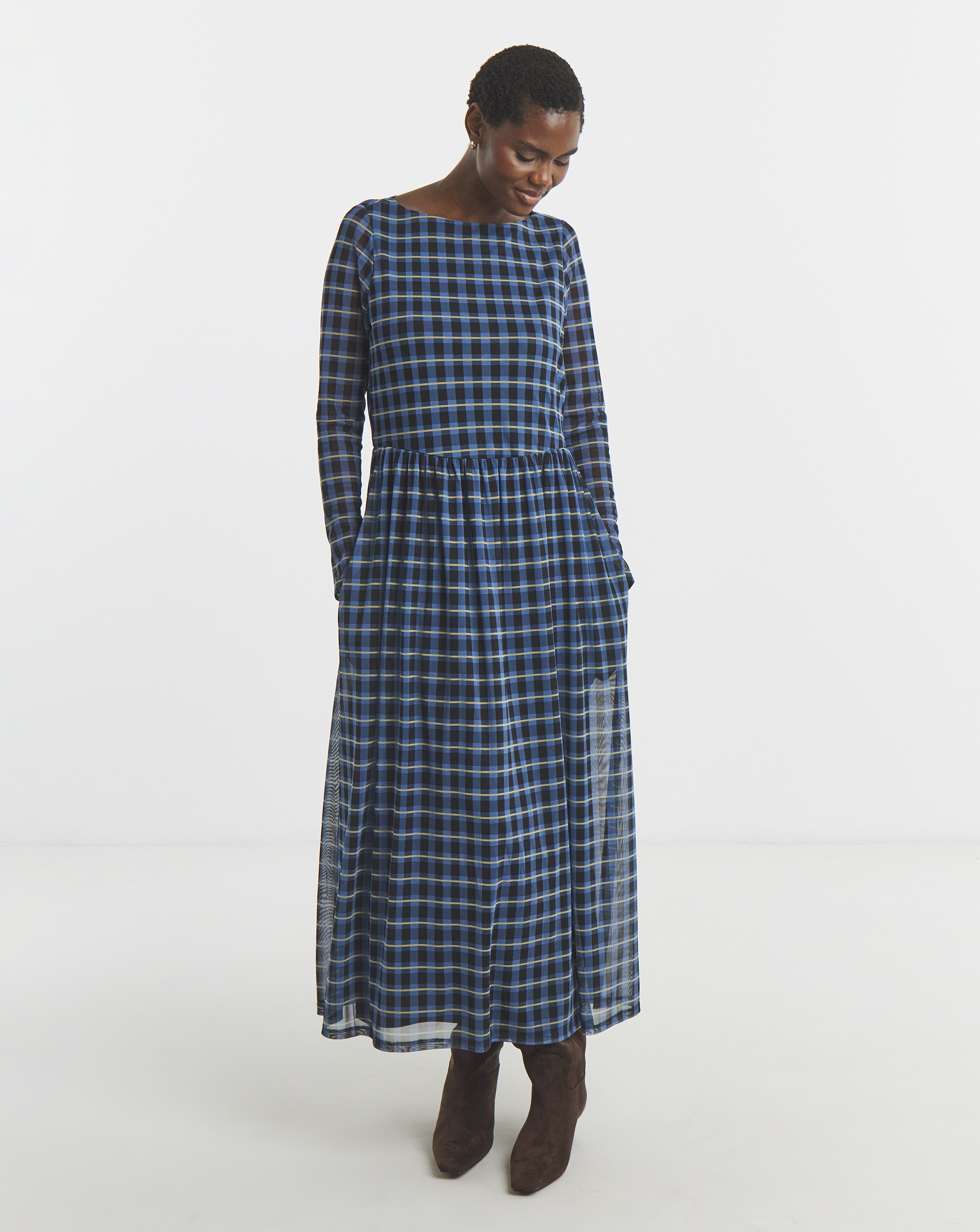 Mesh Long Sleeve Dress