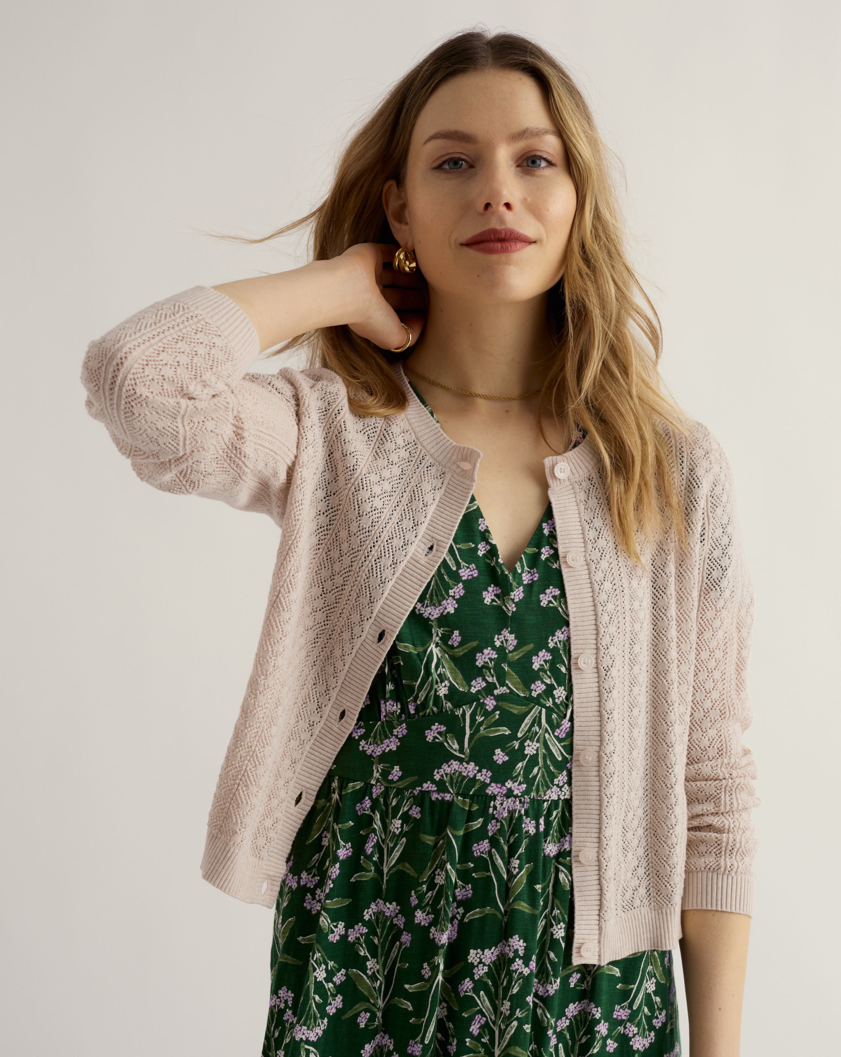 Seasalt Natural Cornwall Willowing Cardigan - Size 22