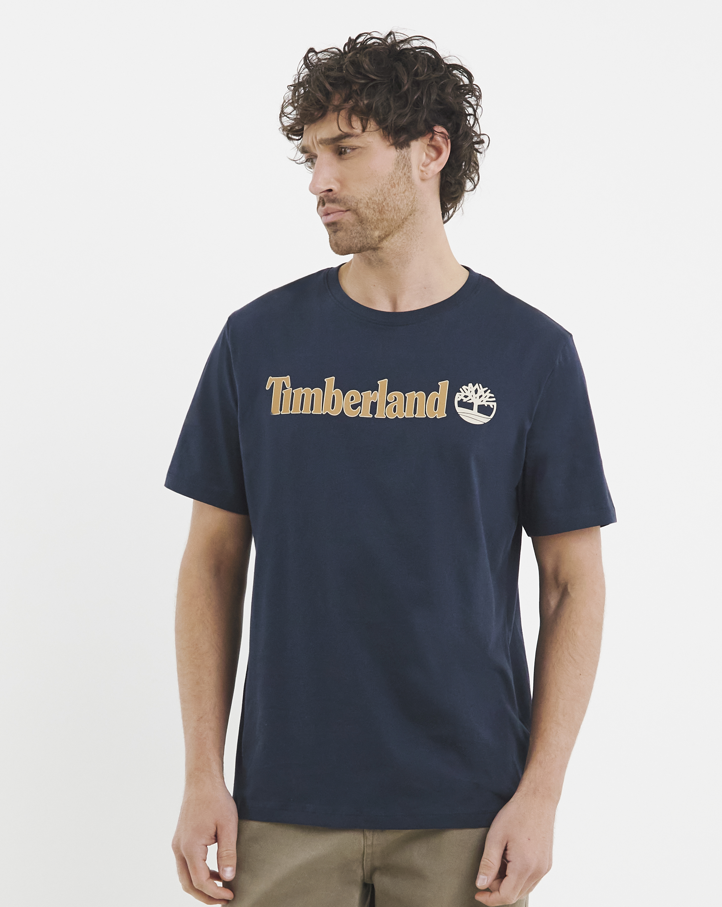 Timberland Kennebec River Linear Logo T-Shirt - Dark Sapphire | JD