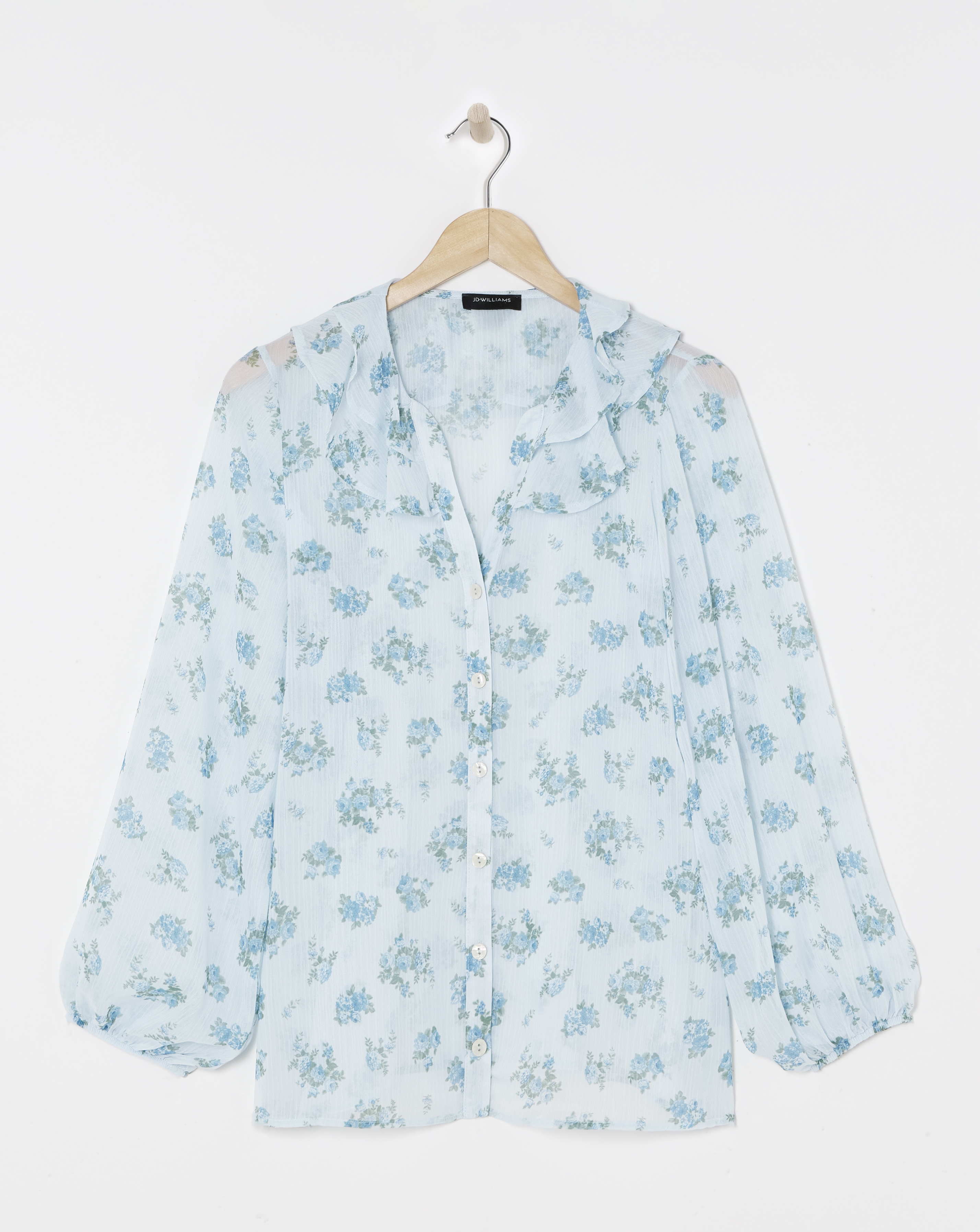 Chiffon Frill Neck Blouse