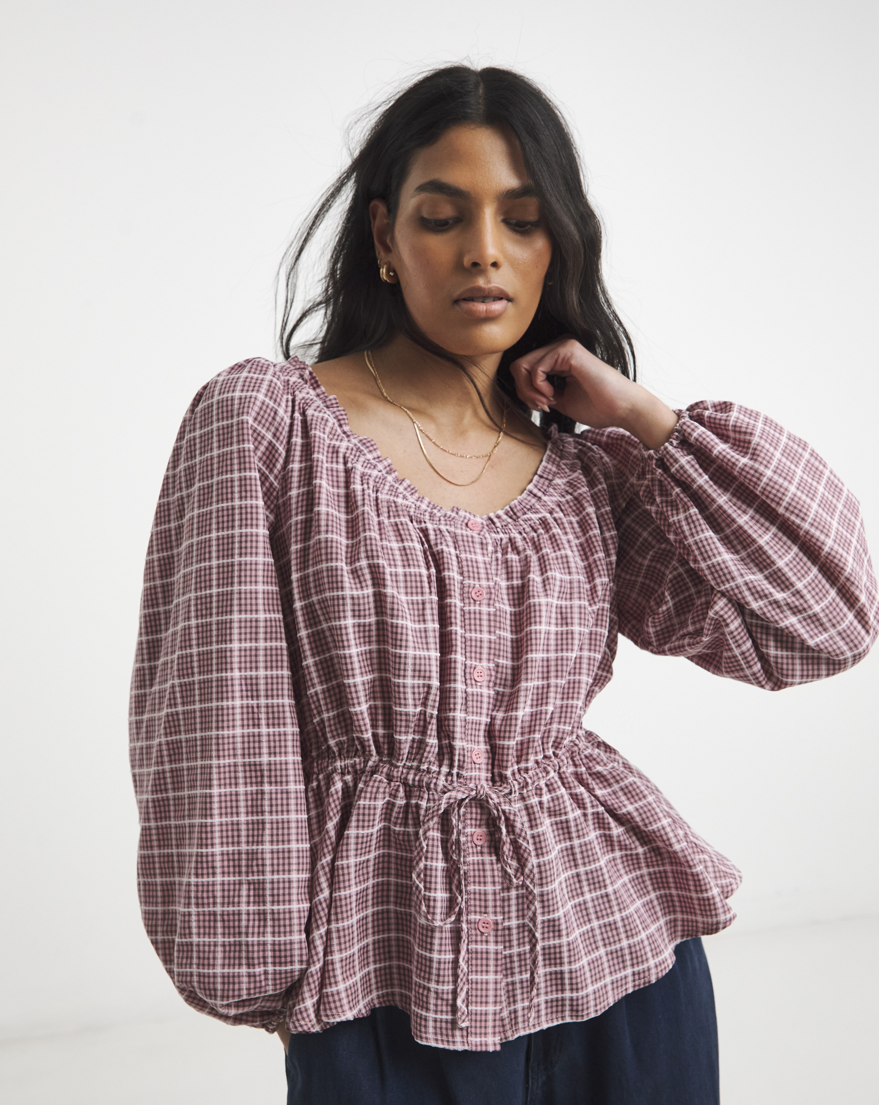 Simply Be Cinch Waist Blouse