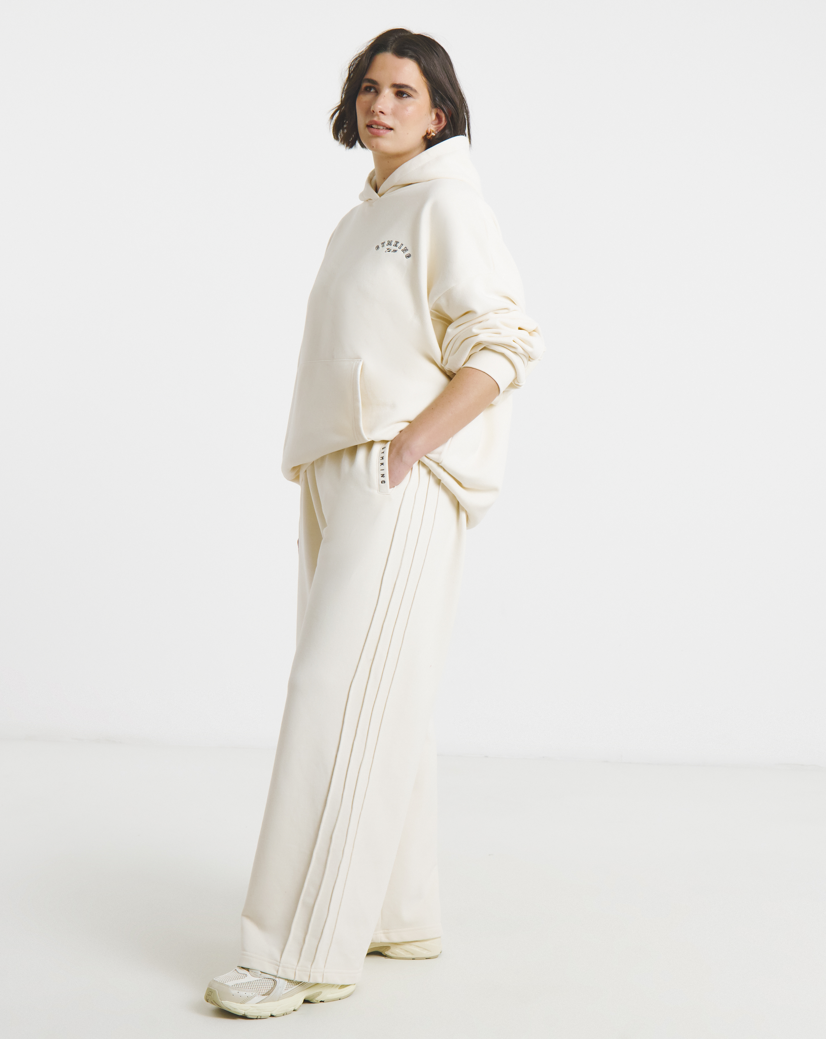 Gym King Seam Detail Wide Leg Joggers