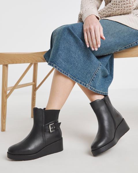 Wedge Chelsea Boots Wide