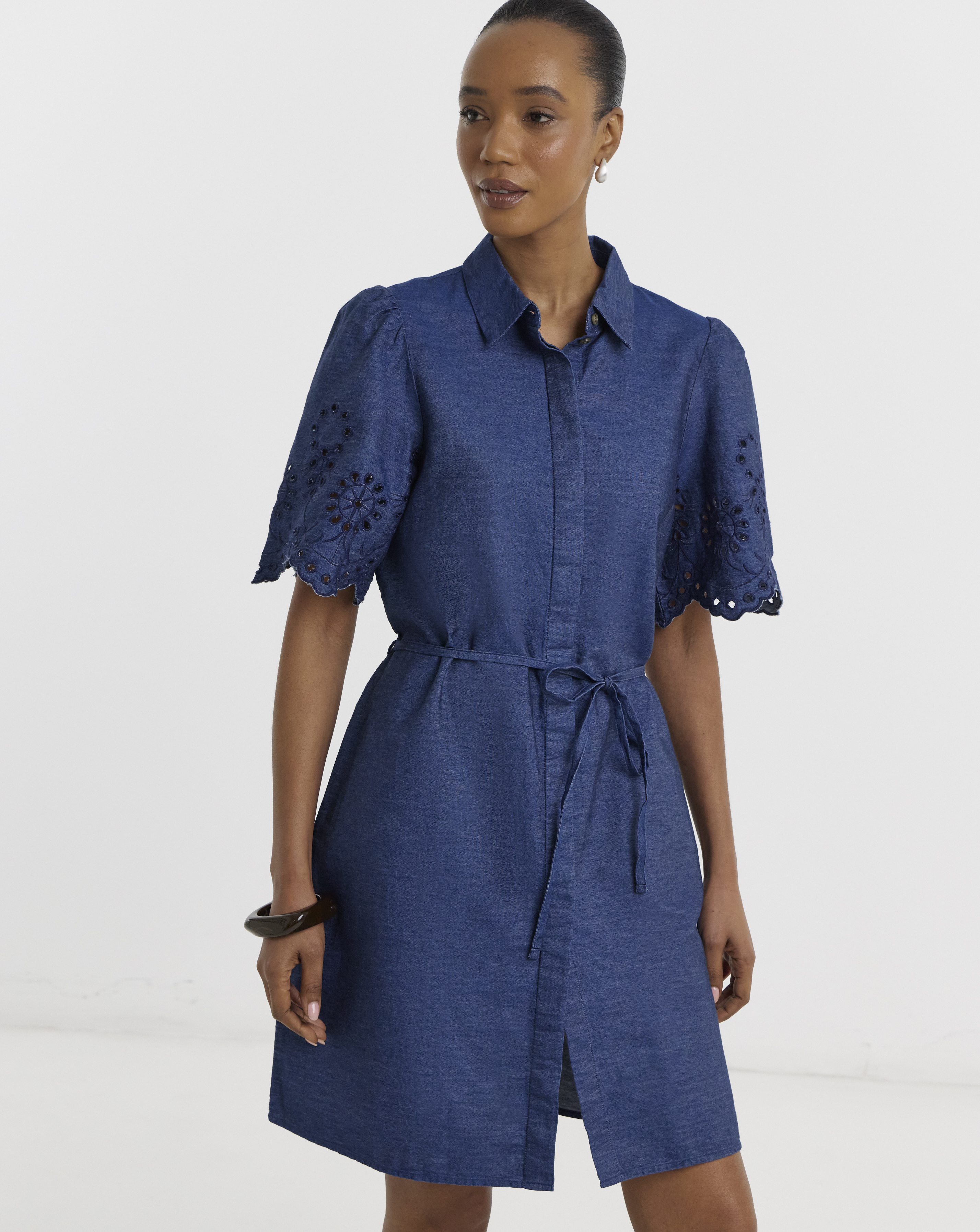 Jdy Bille Chambray Midi Dress