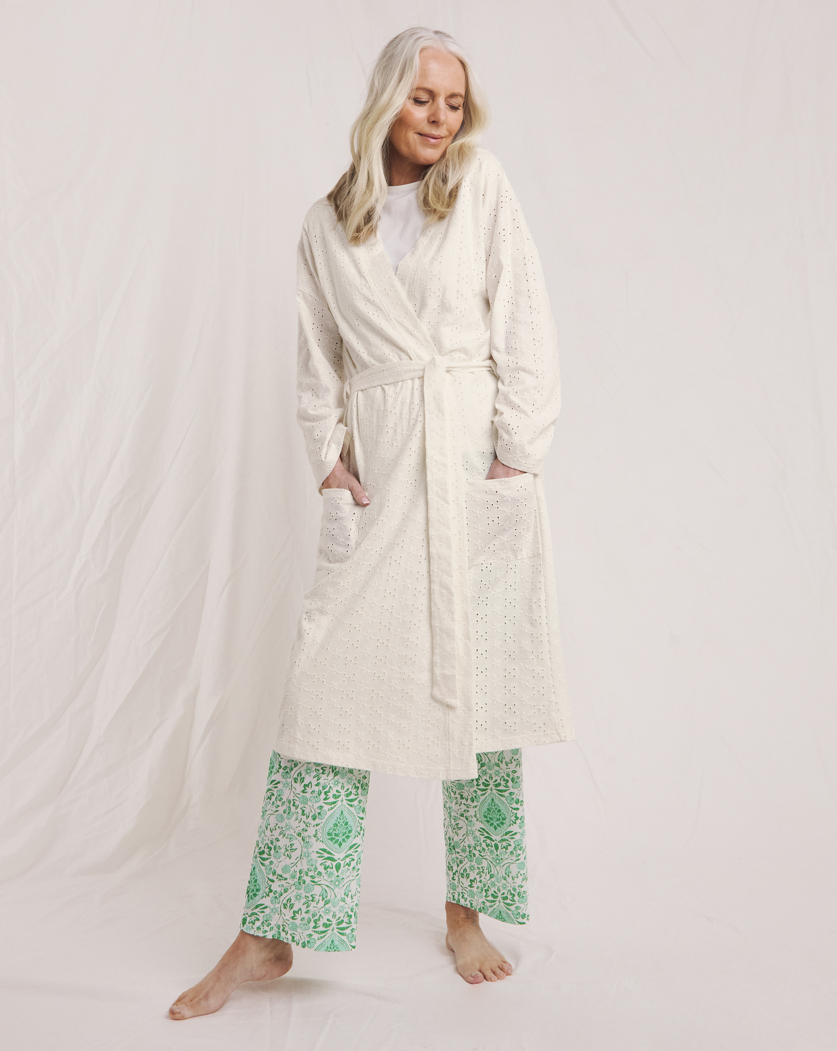 Julipa Jersey Cream Broderie Gown