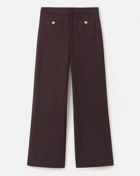 Mango Wide Leg Trouser Button Detail