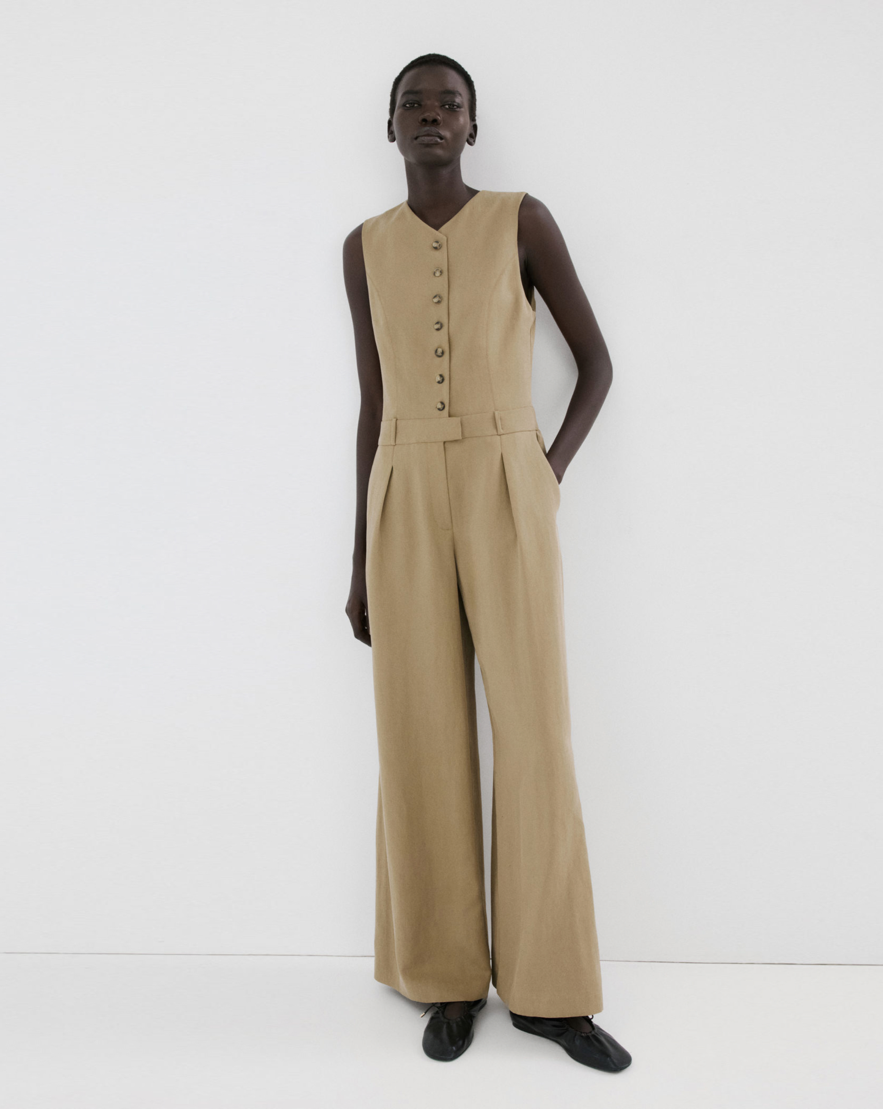 Mango Natural Lyocell Combined Jumpsuit - Xxl