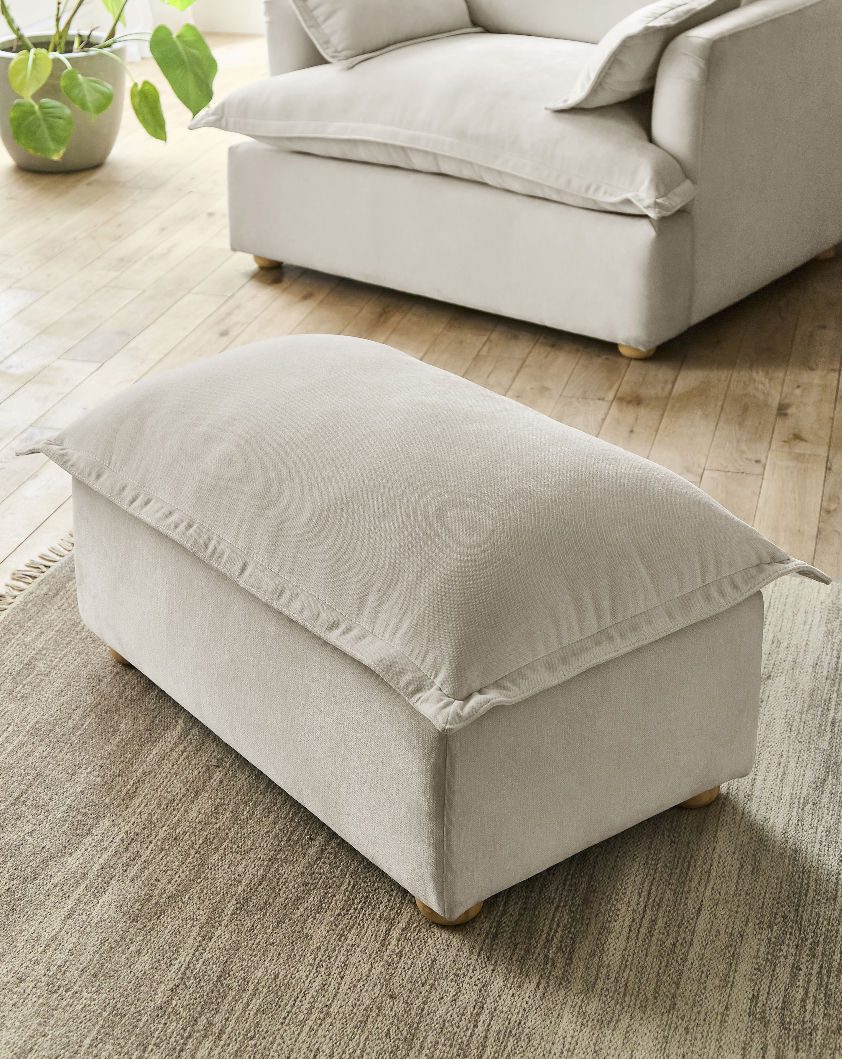 Naya Pillowback Storage Footstool