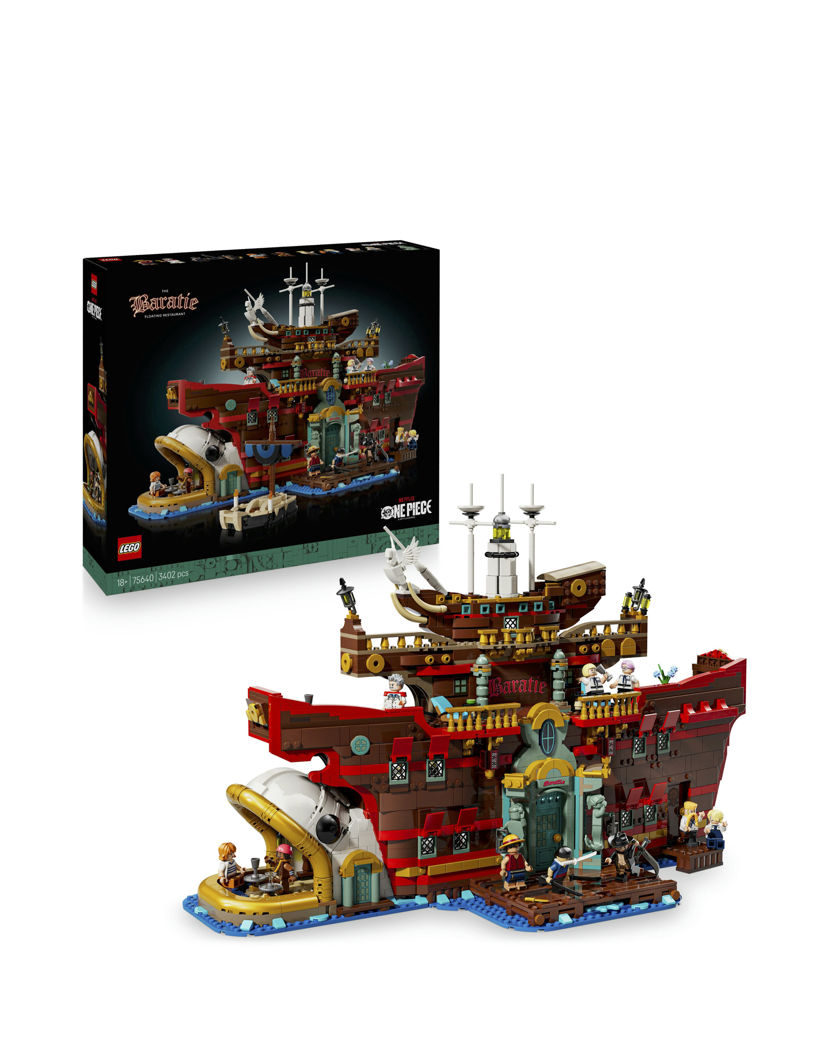 LEGO ONE PIECE The Baratie Floating Restaurant 75640 | Set for Adults, 3D Display Model Kit, Detailed Interior & 10 Minifigures, DIY Room Decor, Gift Idea, 3402 Pieces - Image 12
