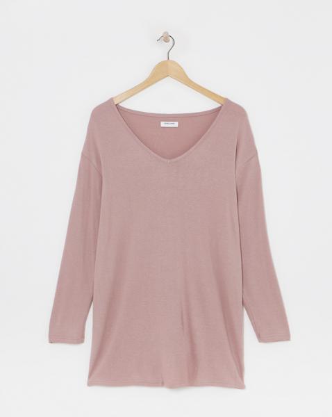 Soft Touch V-Neck Longline Top