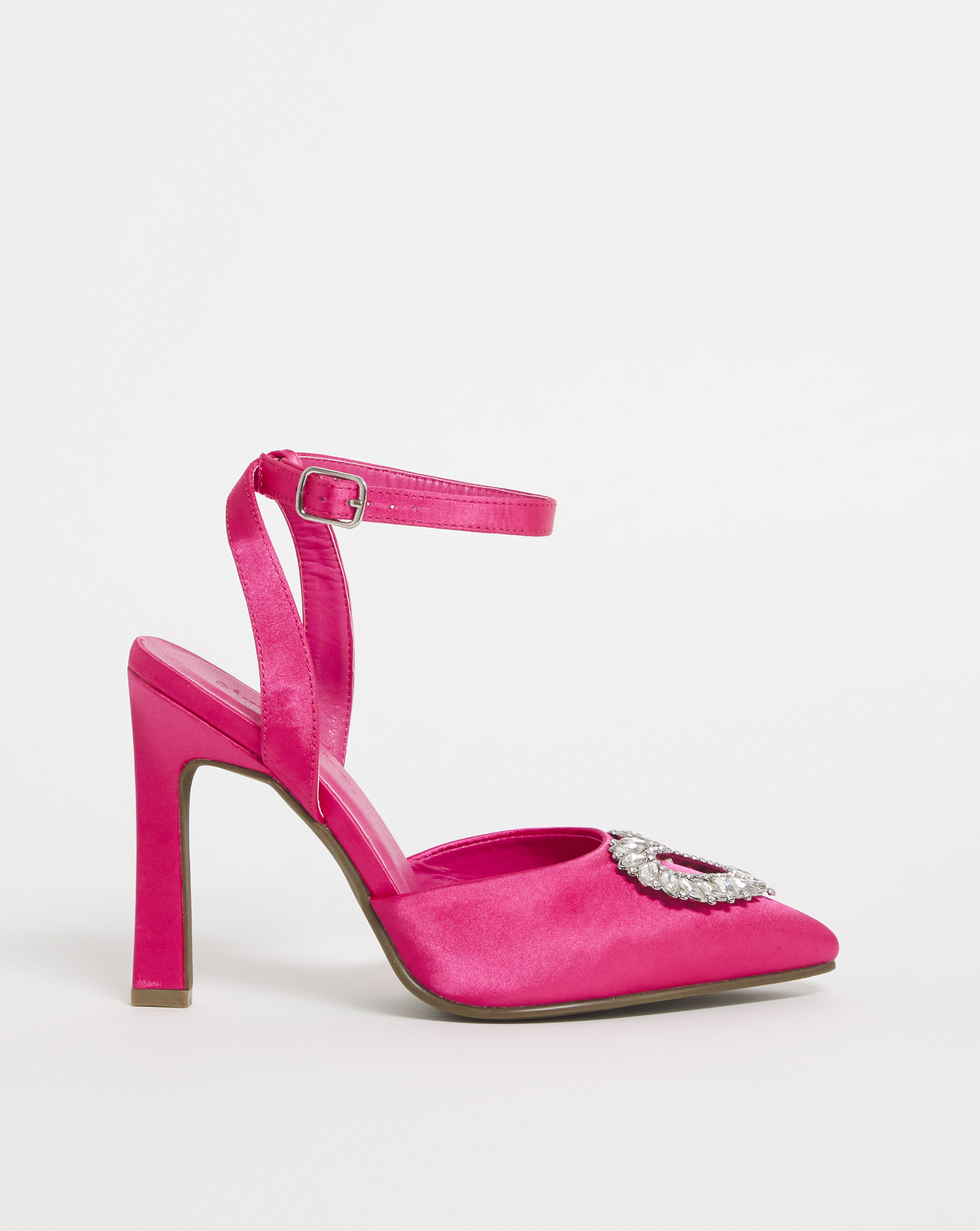 Heart Trim Heeled Shoes Ex Wide