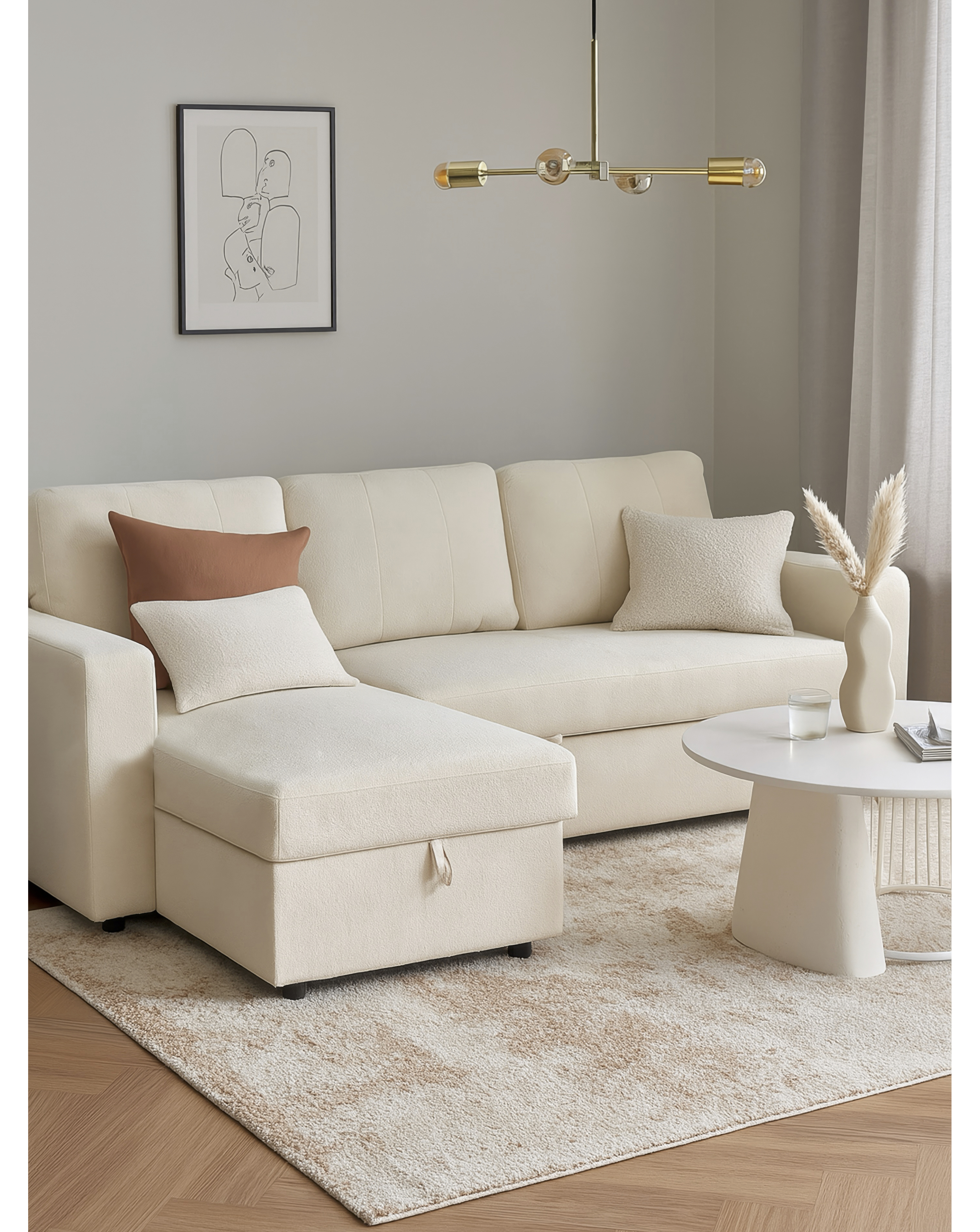 Aspire Nexis Left Corner Sofa Bed
