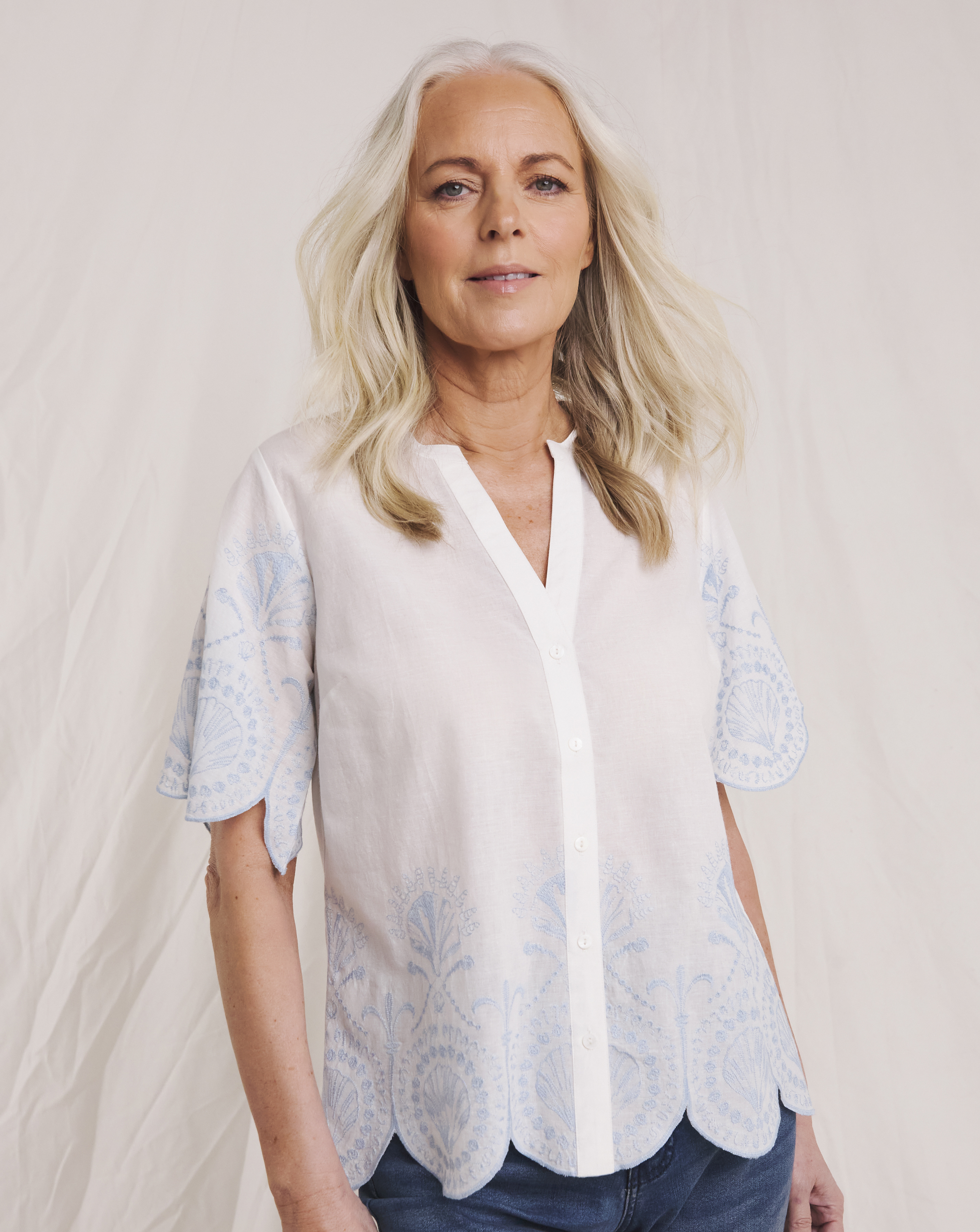 Julipa Pure Cotton Embroidered Blouse