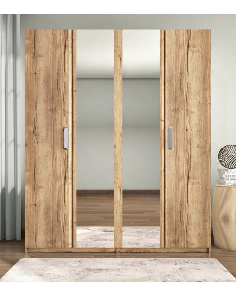 Lugo 4 Door Wardrobe with Mirror