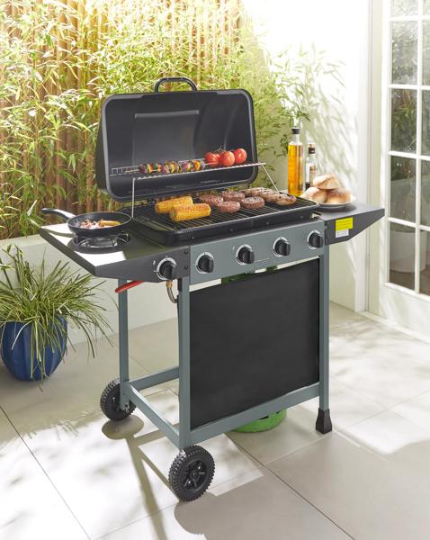 4 Burner Gas BBQ with Side