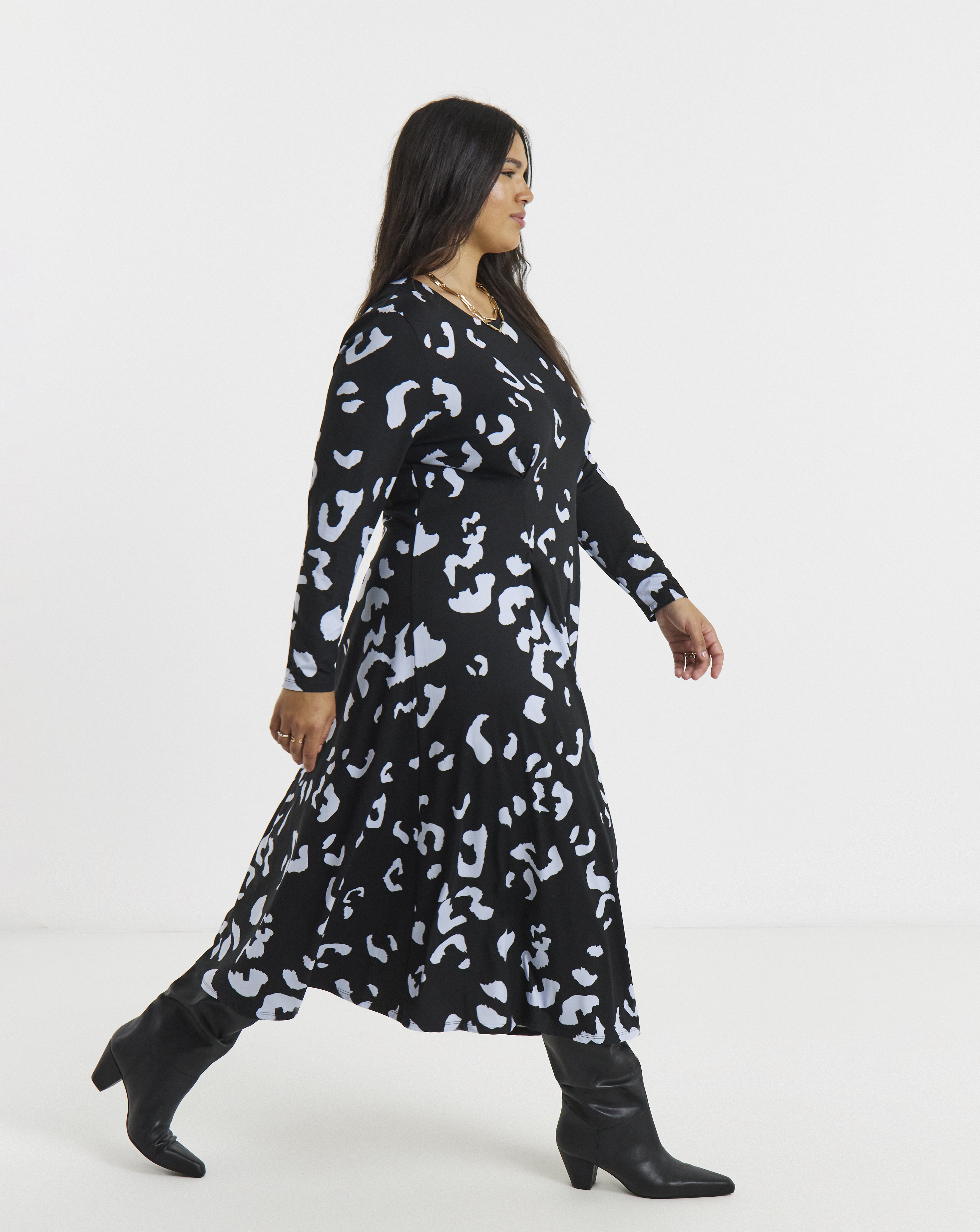 Jersey Cinched Detail Midi Dress