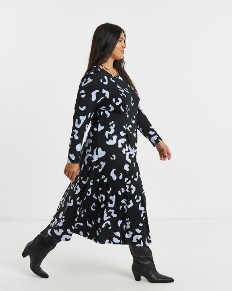 Jersey Cinched Detail Midi Dress