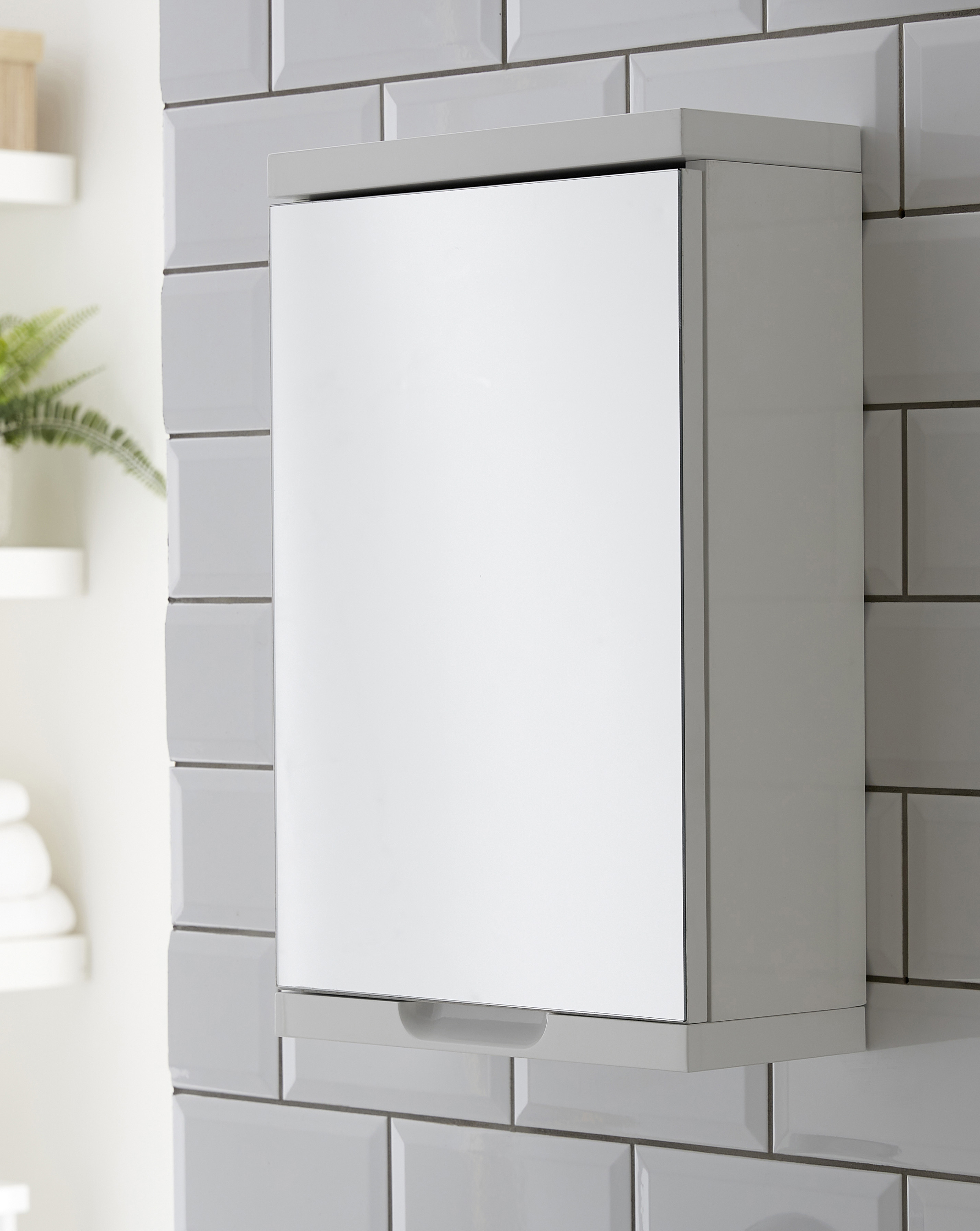 Hopton High Gloss Single Mirror Cabinet