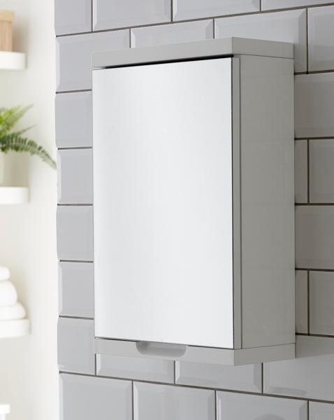 Hopton High Gloss Single Mirror Cabinet