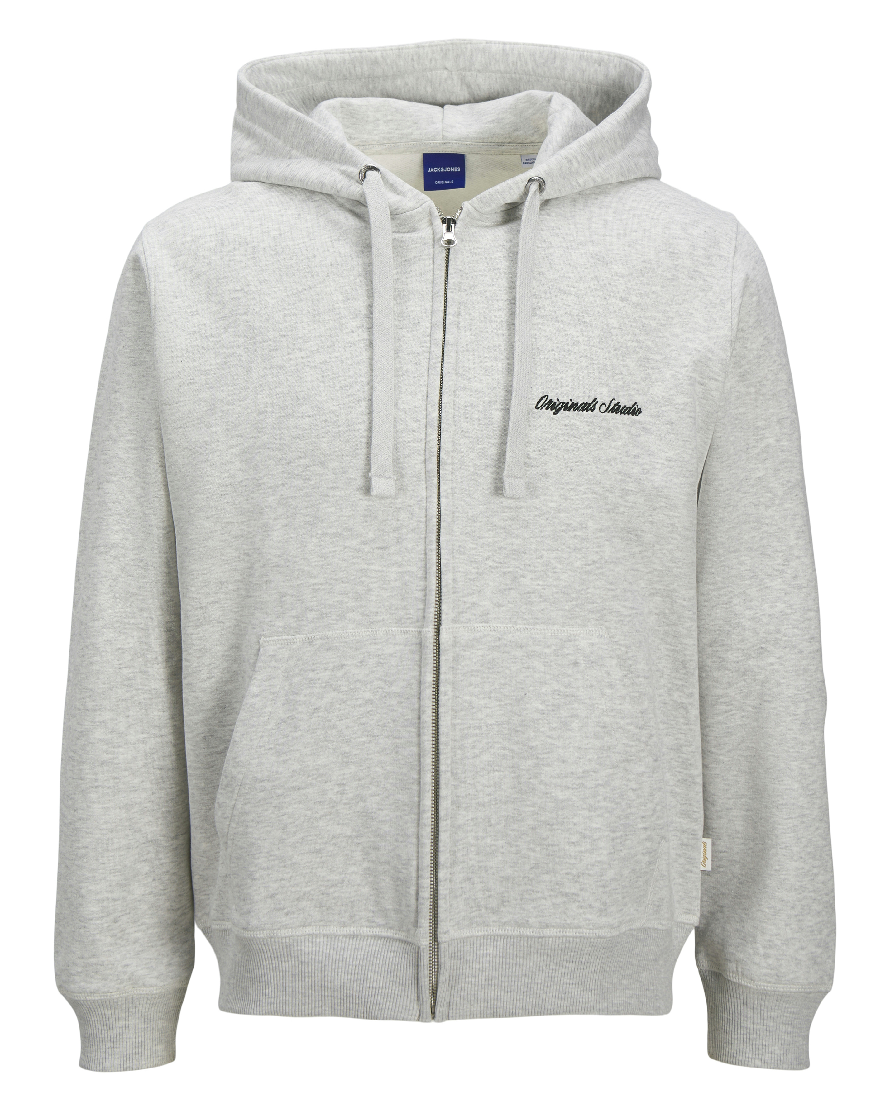 Jack & Jones Men's Grey Norrebro Full Zip Hoodie
