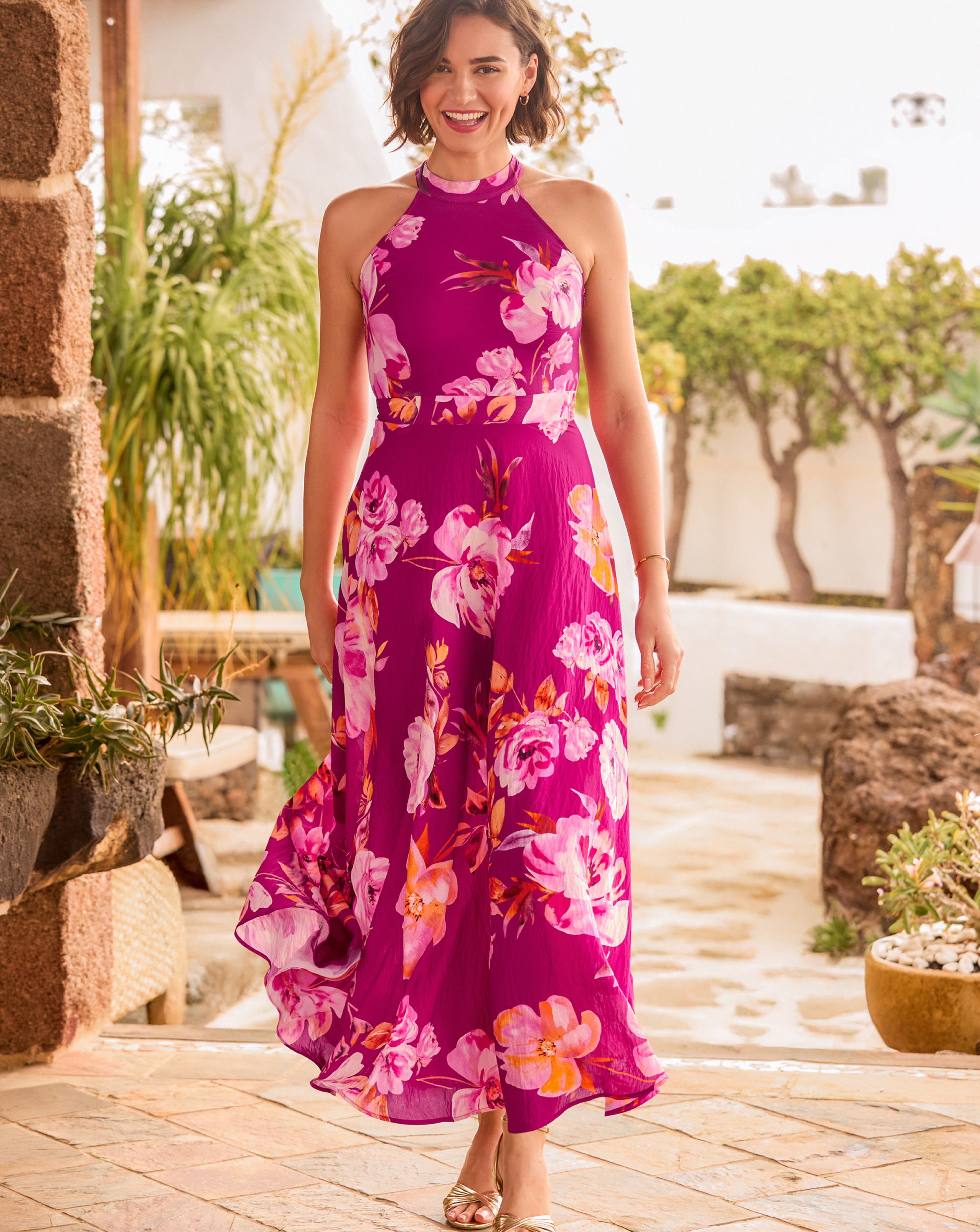 Lulu Floral Halter Neck