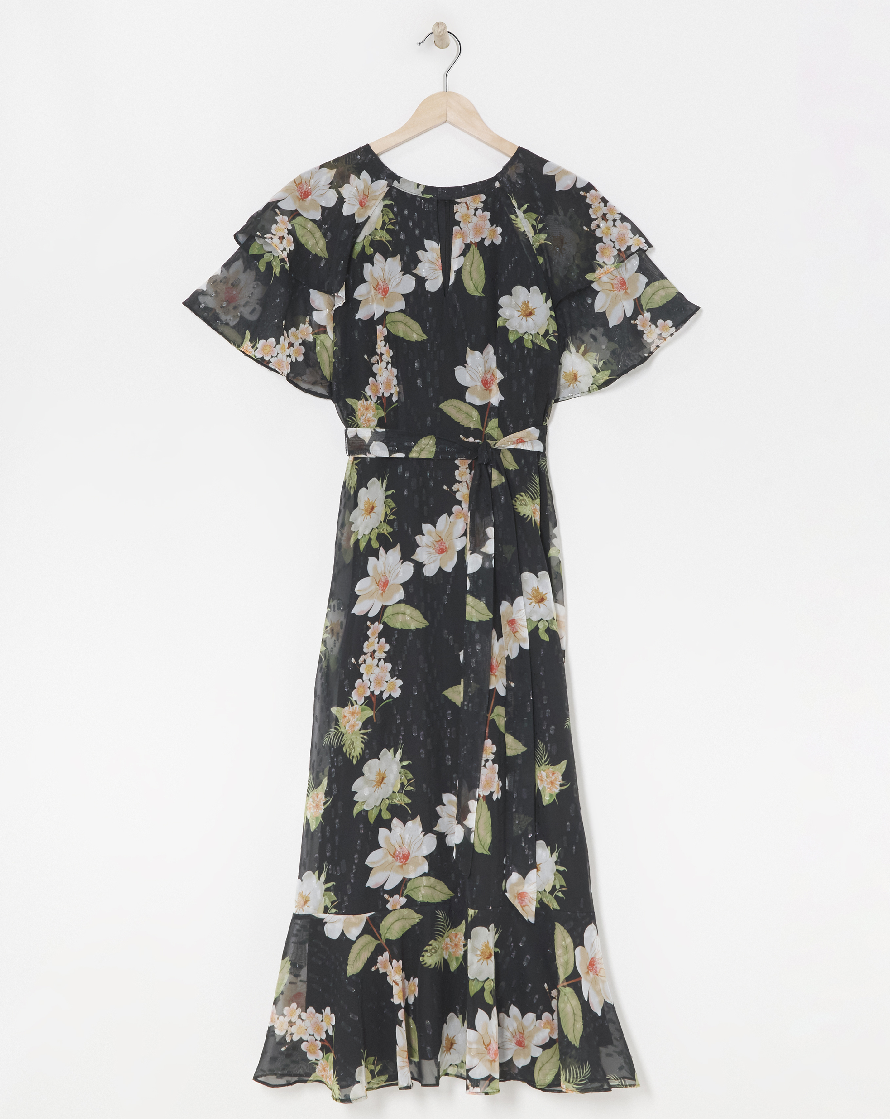 Joanna Hope Dobby Spot Tie Waist Dress