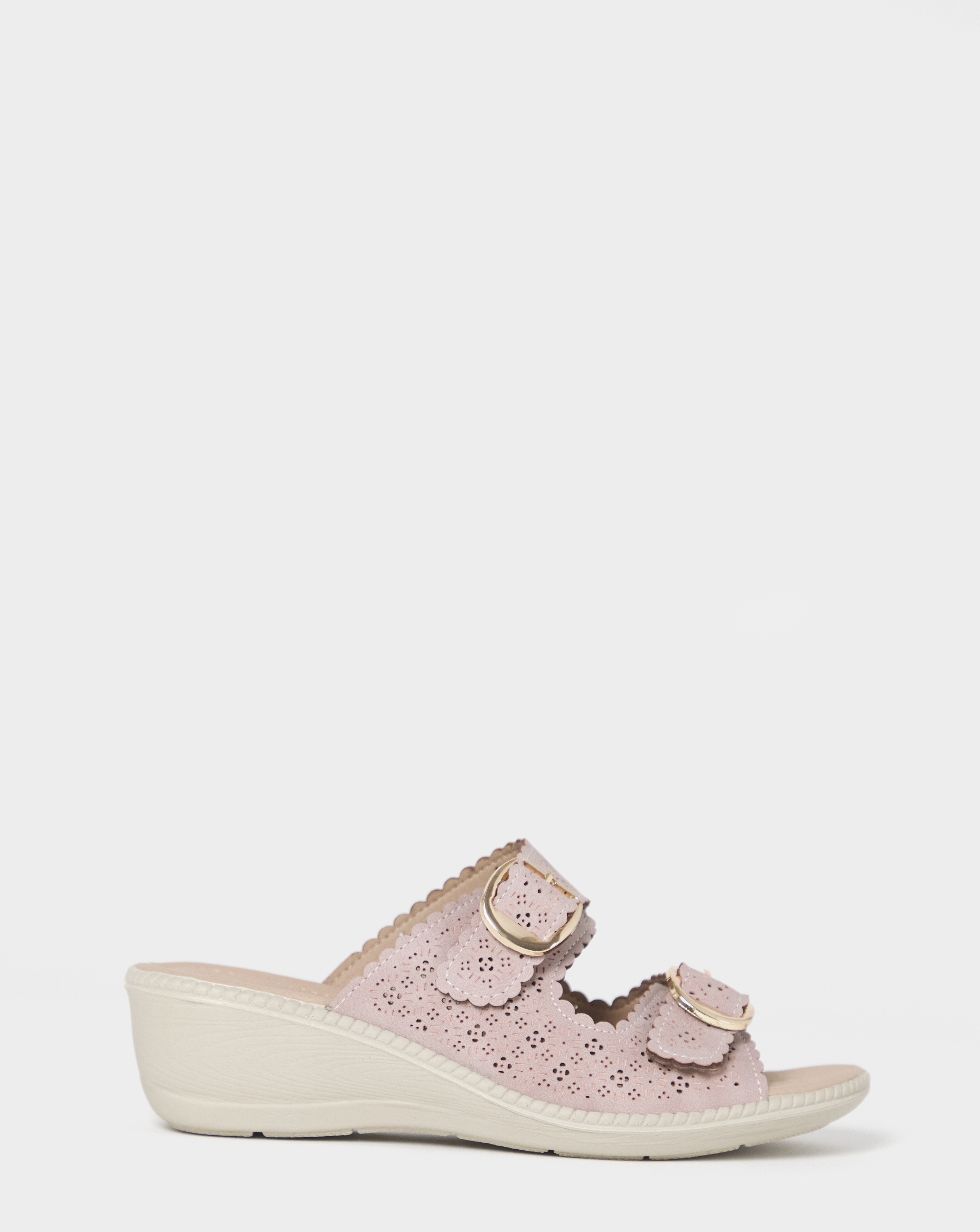 Cushion Walk Buckle Mule Sandals E Fit