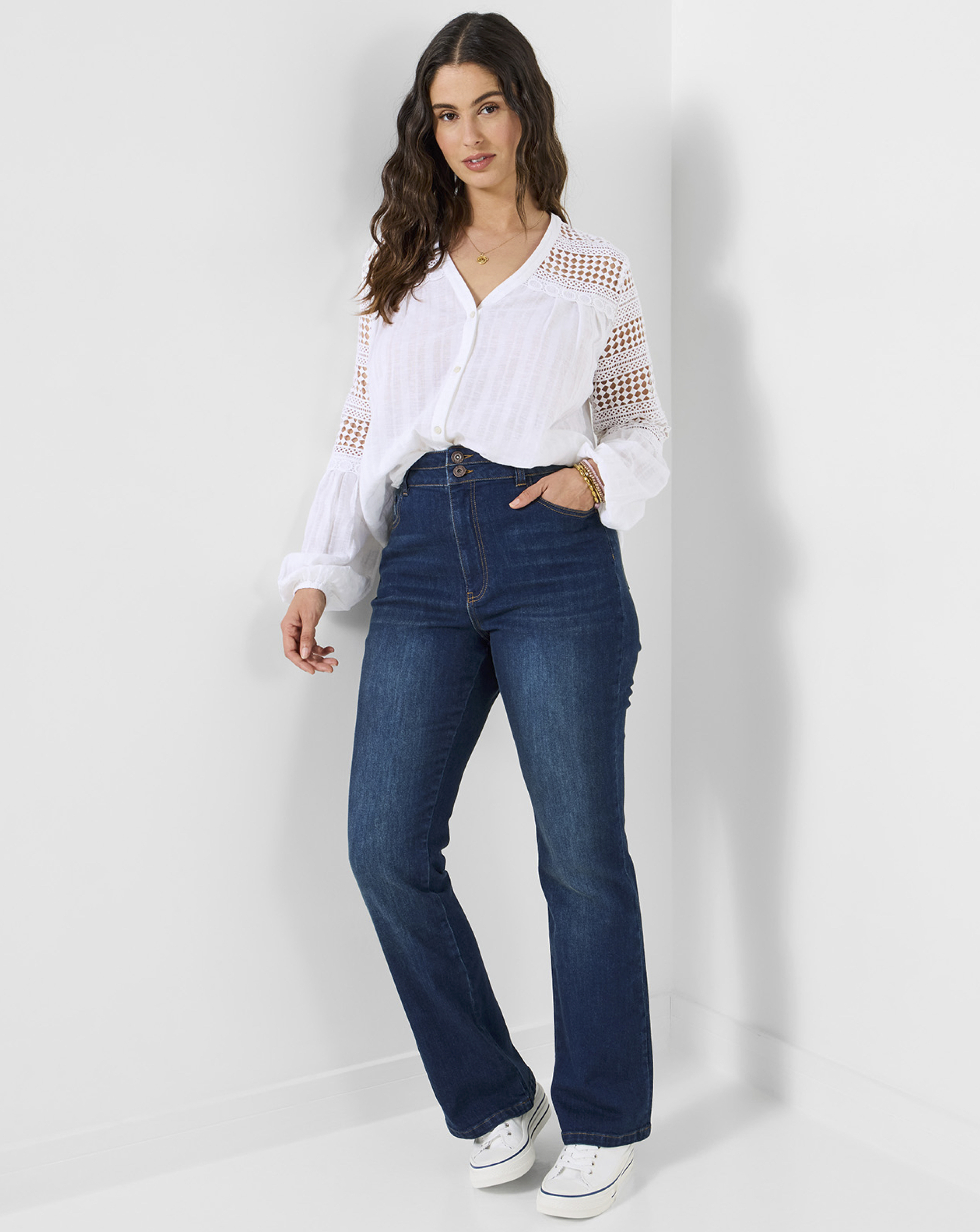 Joe Browns Women's White Laura Linen Blend Blouse - Image 2