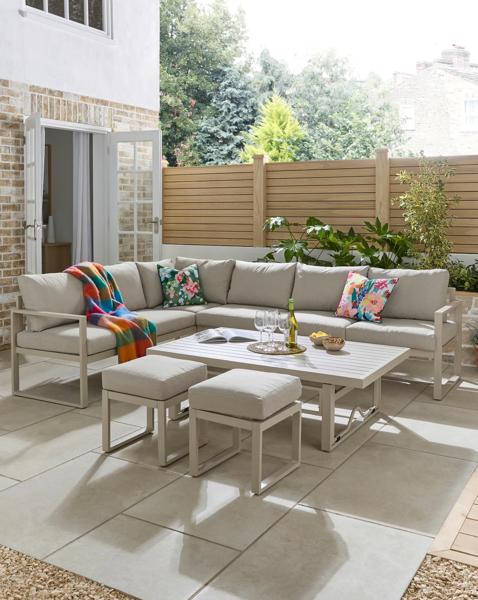 Soho Aluminium Corner Sofa Set