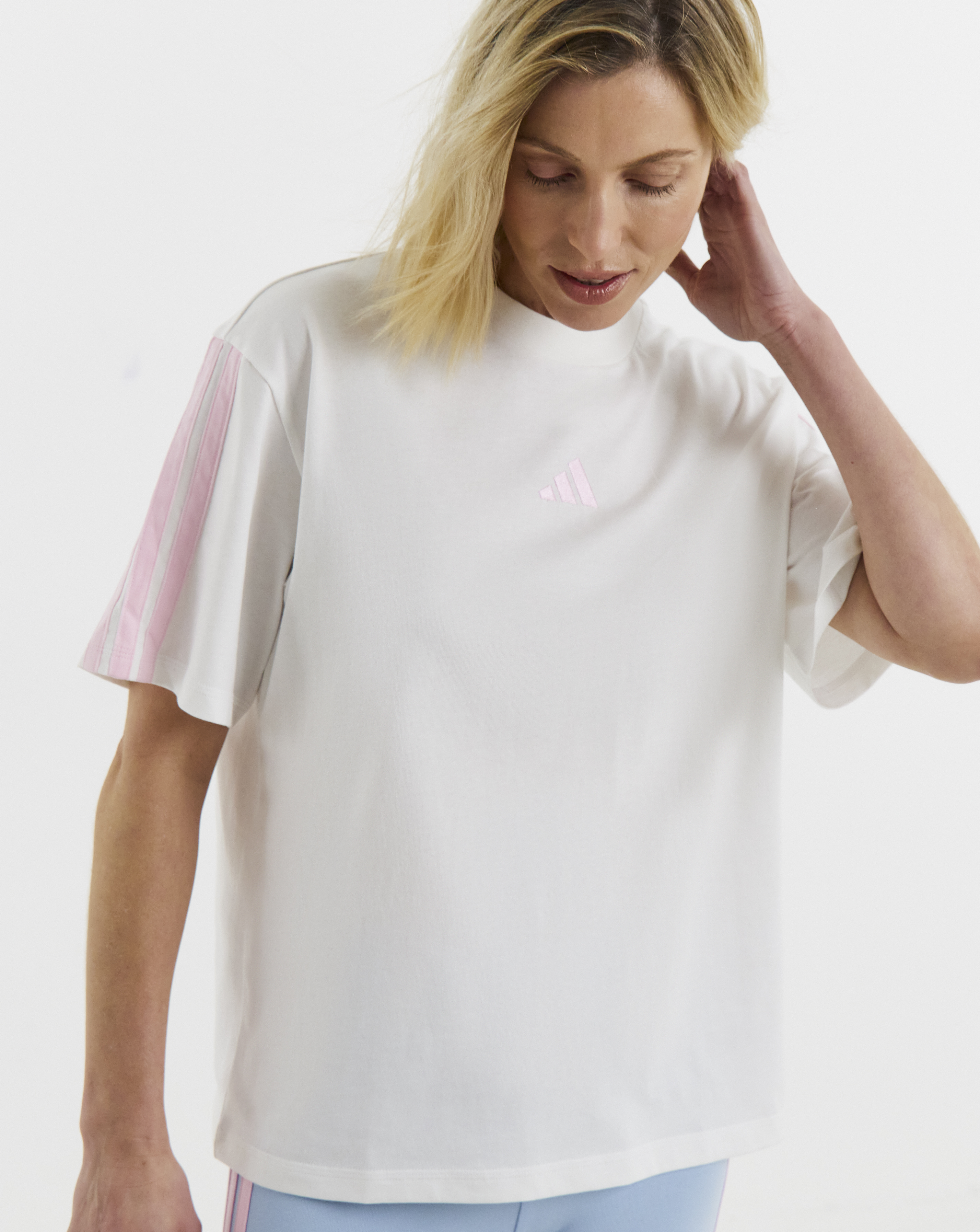 adidas 3 Stripe Boyfriend T-Shirt