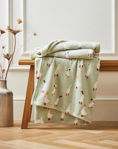Goose Fleece Throw