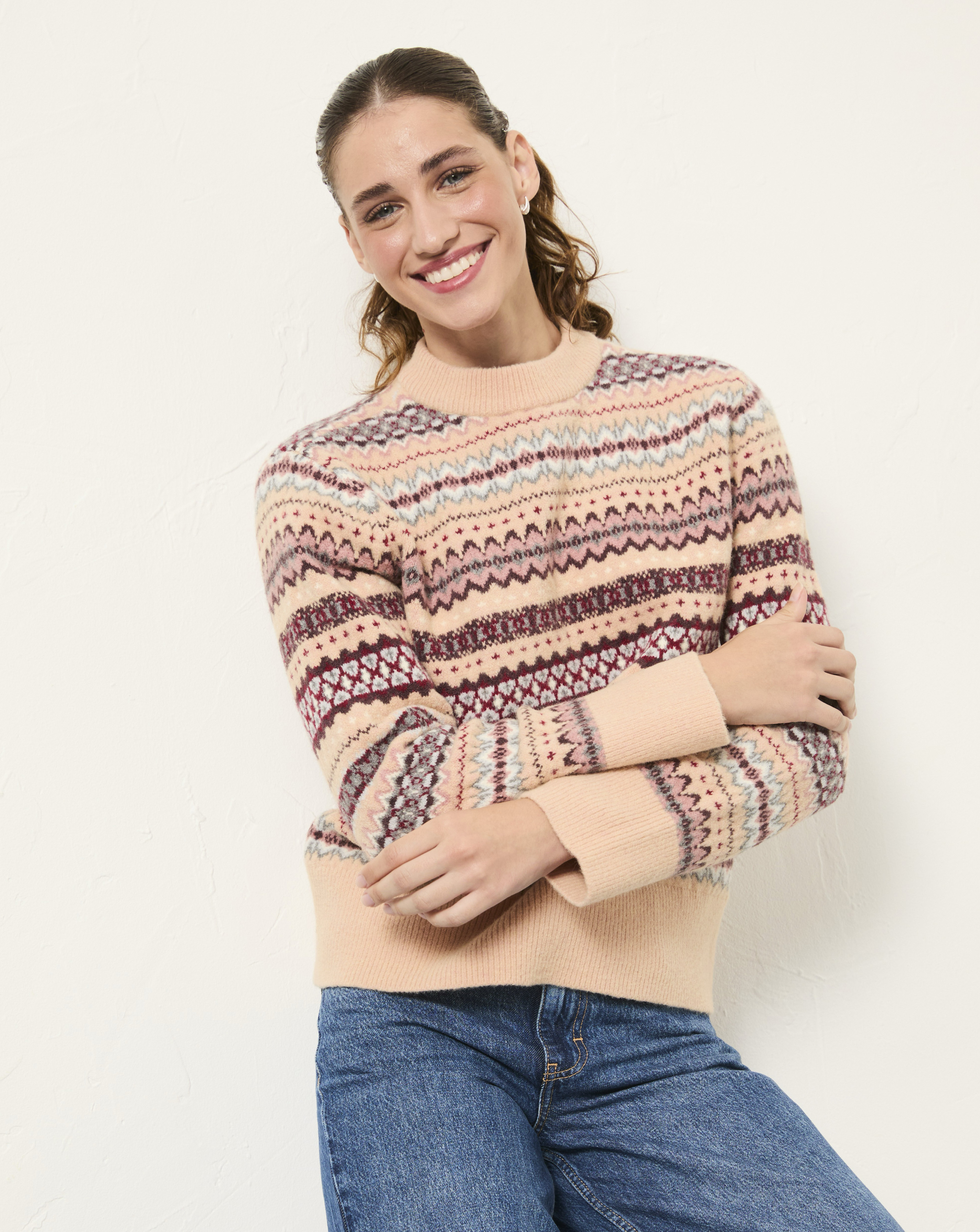 FatFace Womens Jumper Natural Size 20