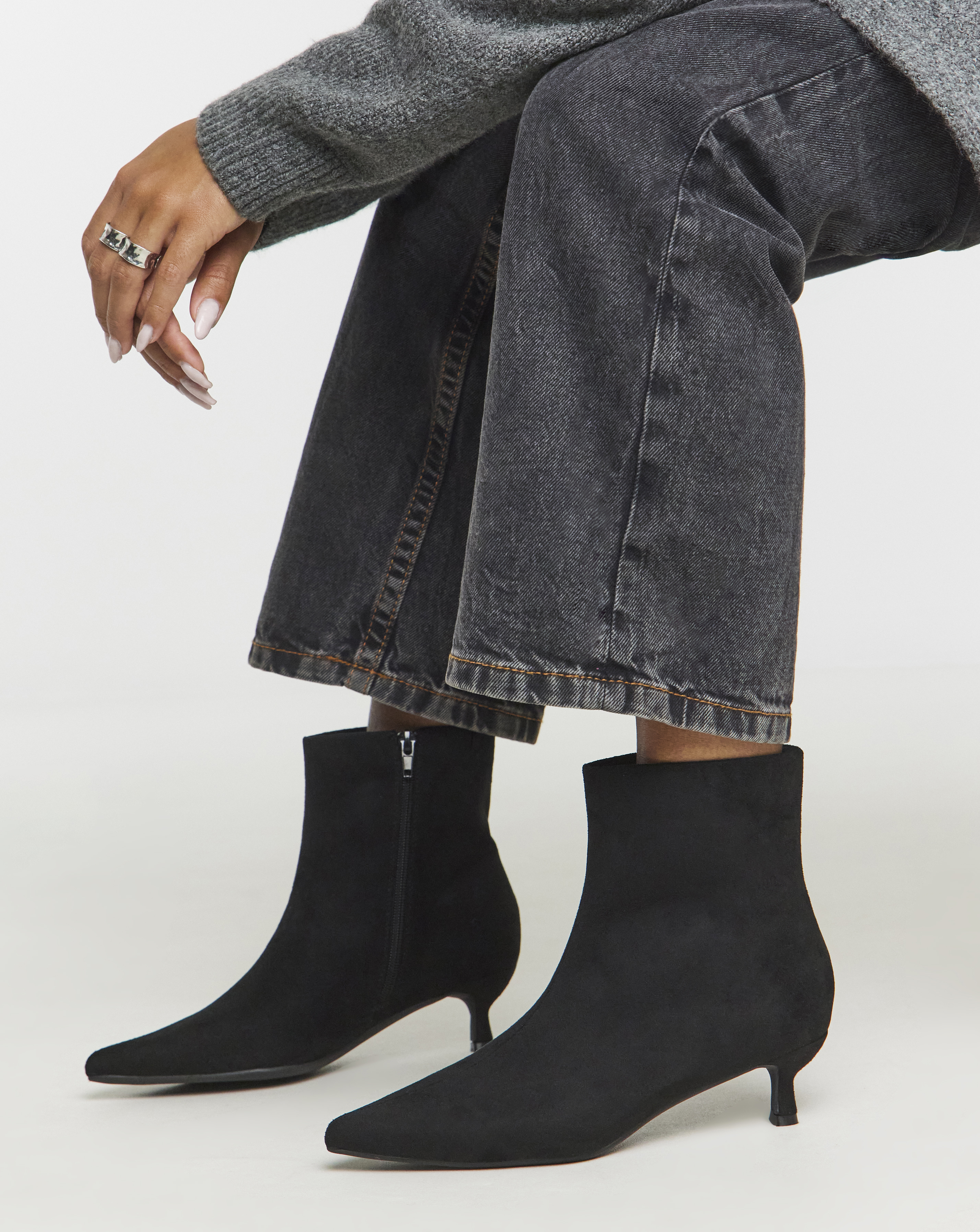 Micro Heel Ankle Boot Extra Wide