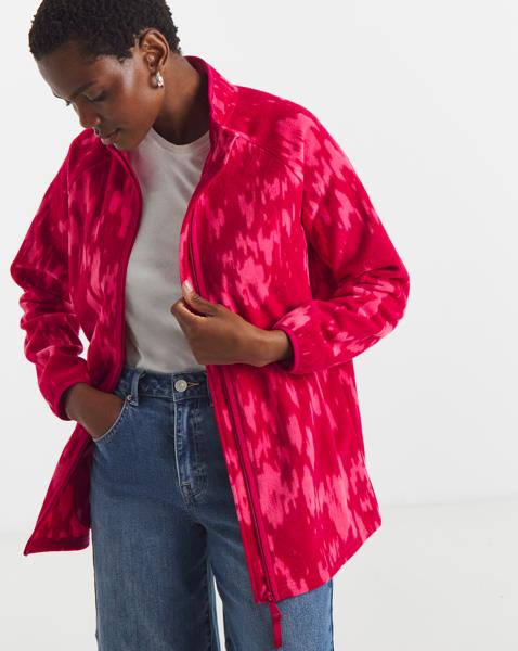 Zip Through Longline Fleece