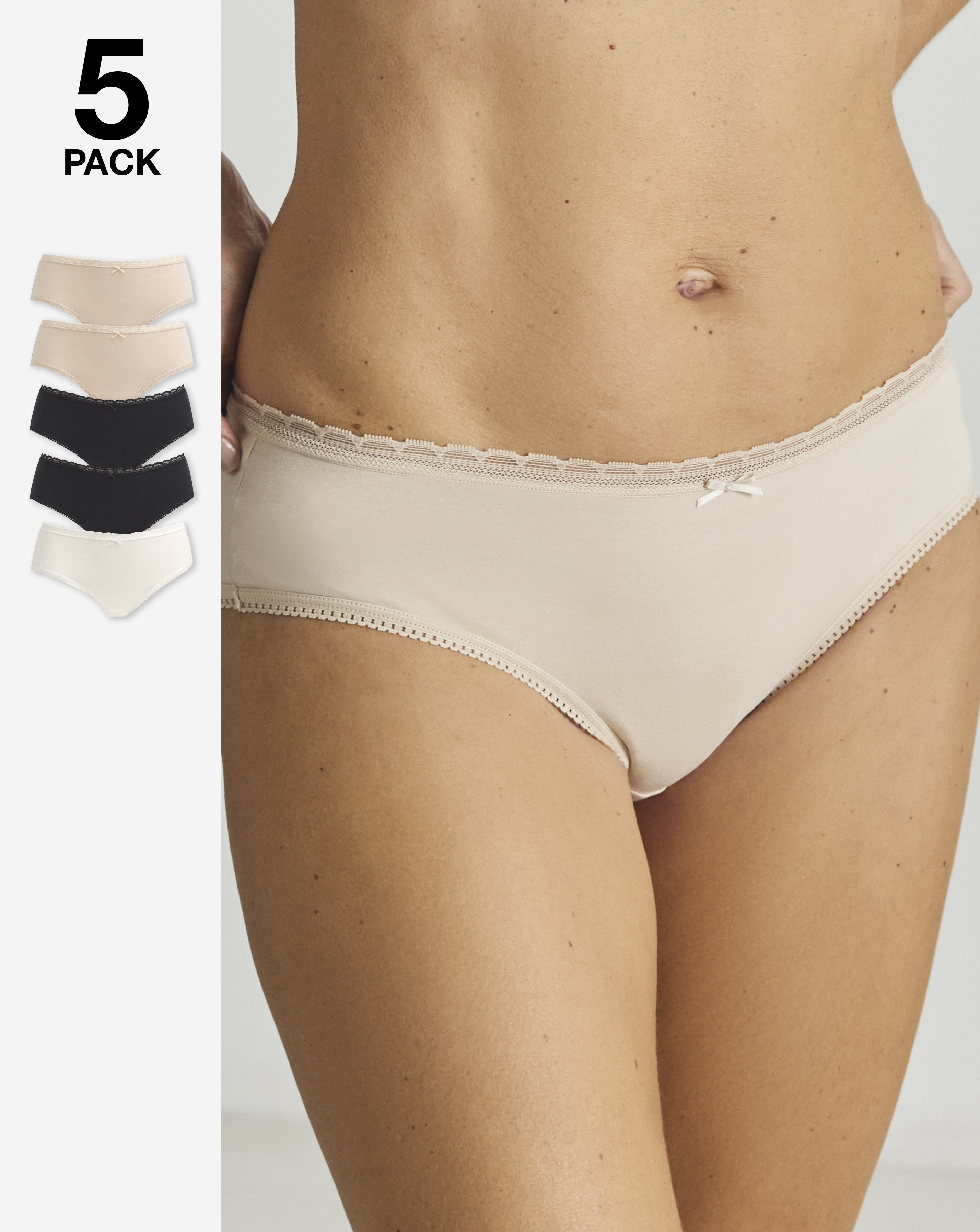Dorina Multi Naomi 5 Pack Hipster Knicker - Size 18